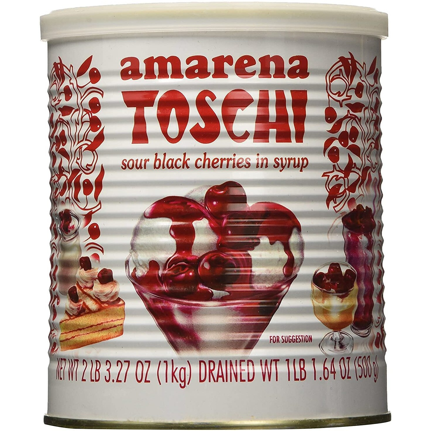 Toschi Amarena Black Cherries In Syrup, 2 Lb 3.27 Oz