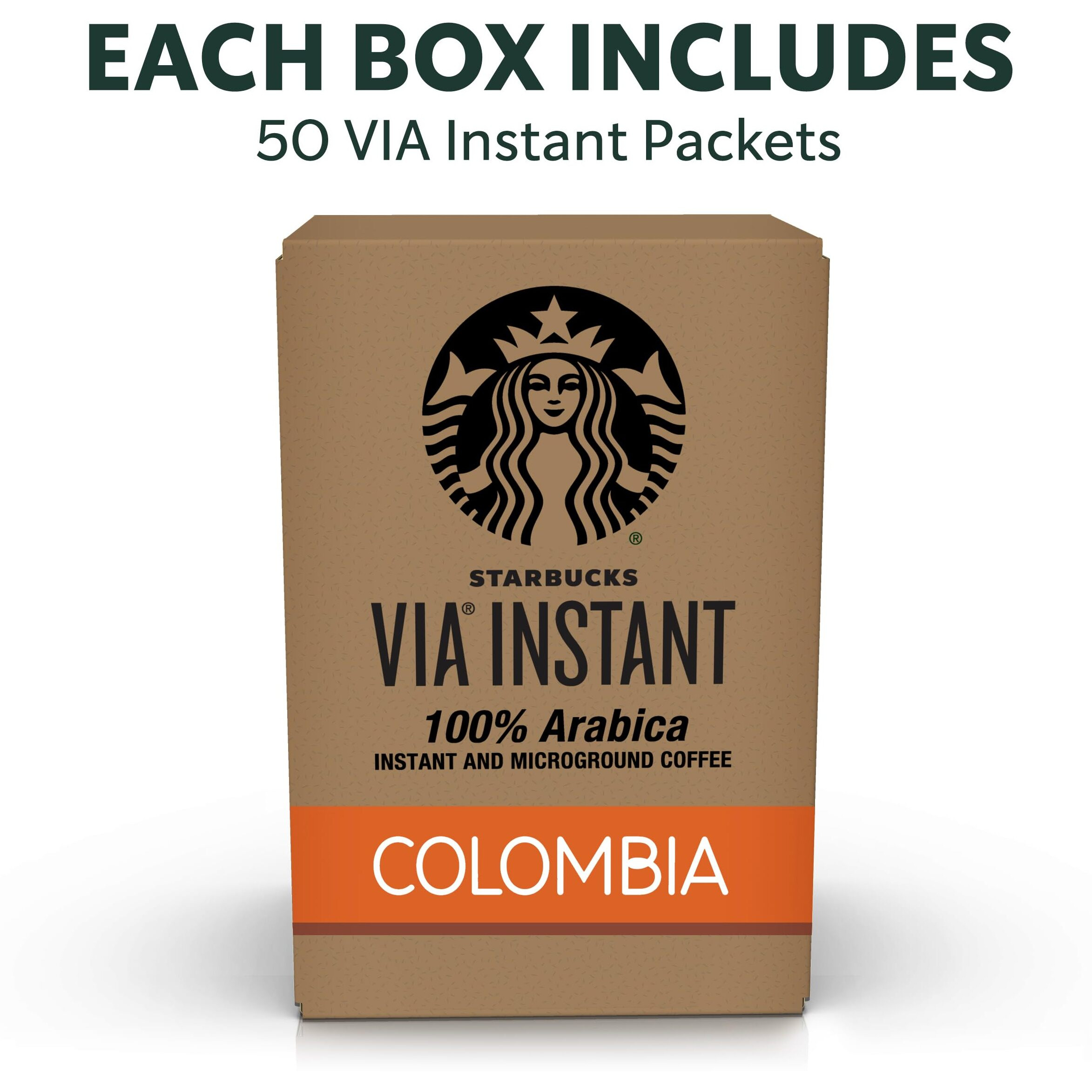 Starbucks Via Ready Brew Colombia Coffee, 50-Count