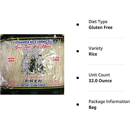 Vietnamese Rice Stick(Vermicelli) Three Ladies Brand 2Lbs