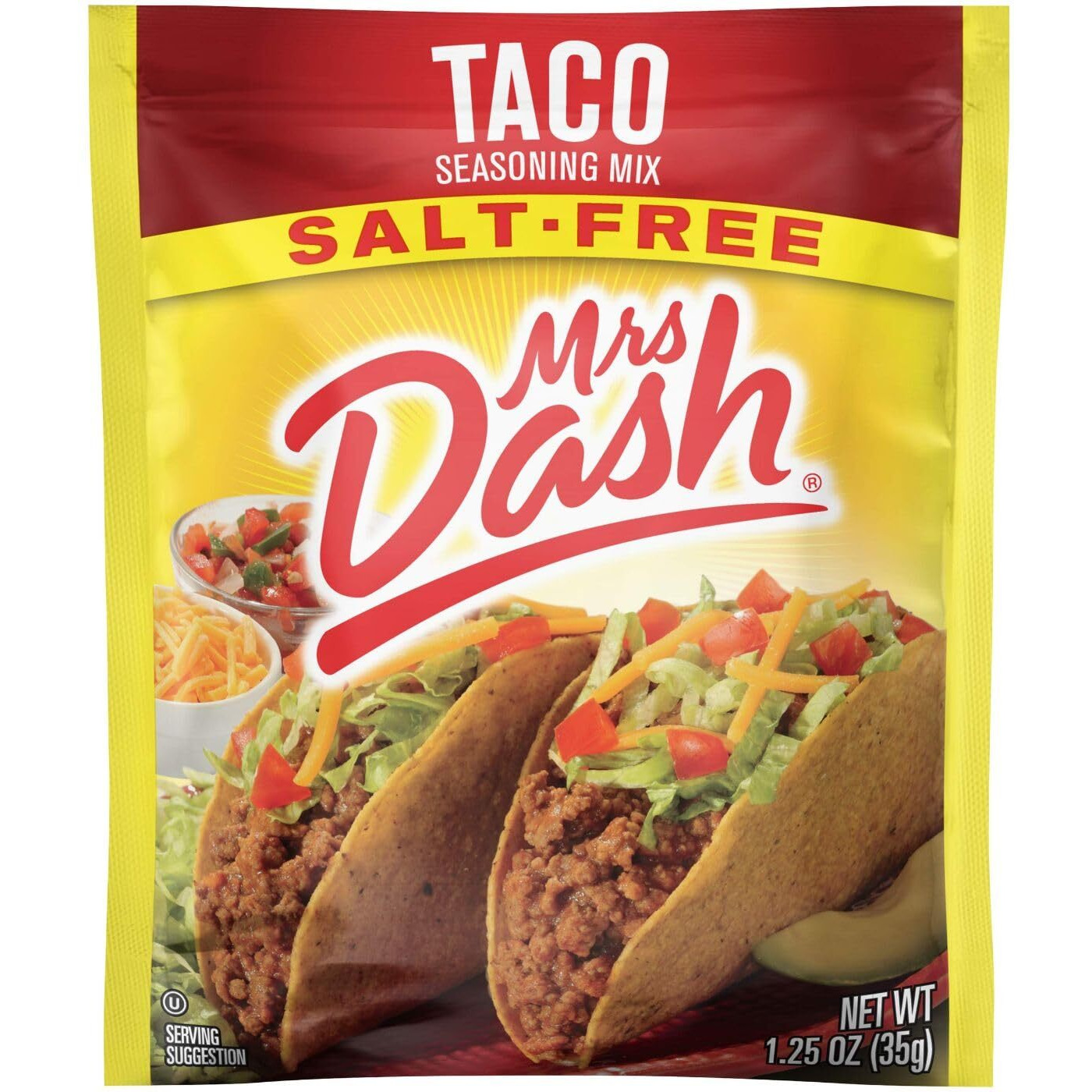 Dash Salt-Free Seasoning Mix, Taco, 1.25 Ounce (Pack Of 12)