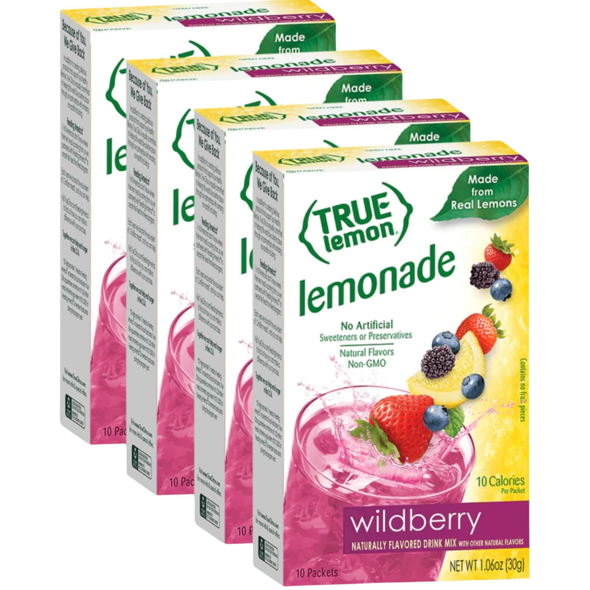 True Lemon Wildberry Lemonade, True Citrus, 10 Count (Pack Of 4)