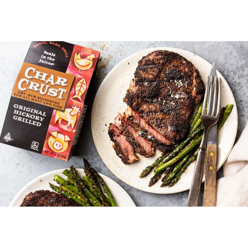 Char Crust Dry-Rub Seasoning, Original Hickory Grilled, 4 Ounce (Pack Of 6)
