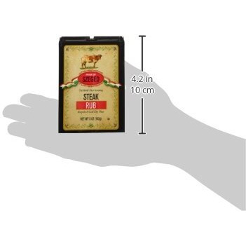 Pride Of Szeged Steak Rub Seasoning Spice Mix, Shaker And Pour Top For Steaks Burgers And Beef, 5Oz. Tin, 1-Count