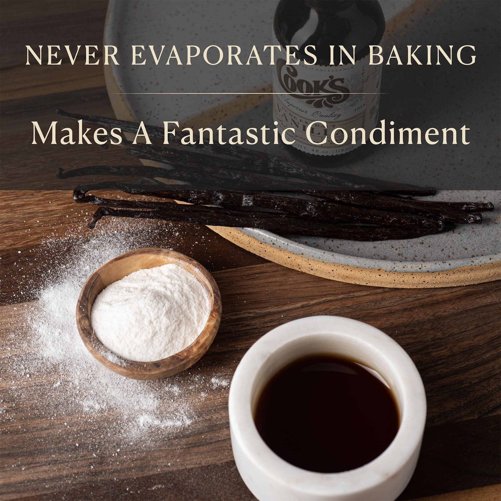 Cooks, Pure Vanilla Powder, Worlds Finest Gourmet Fresh Premium Vanilla, 4.5 Oz