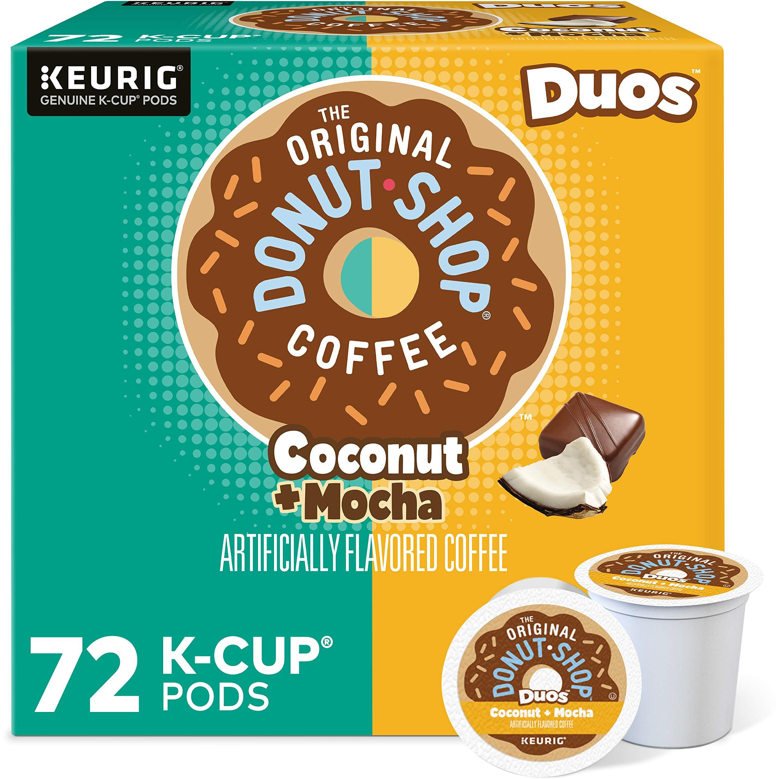 The Original Donut Shop Duos Coconut + Mocha Keurig Single-Serve K-Cup Pods, Medium Roast Coffee, 72 Count (6 Packs Of 12)