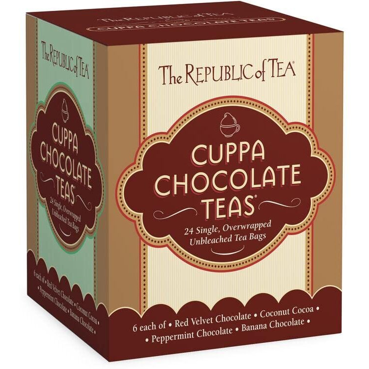 The Republic Of Tea - Cuppa Chocolate Tea Assortment Gift (24 Individually Wrapped Dessert Tea Bags)