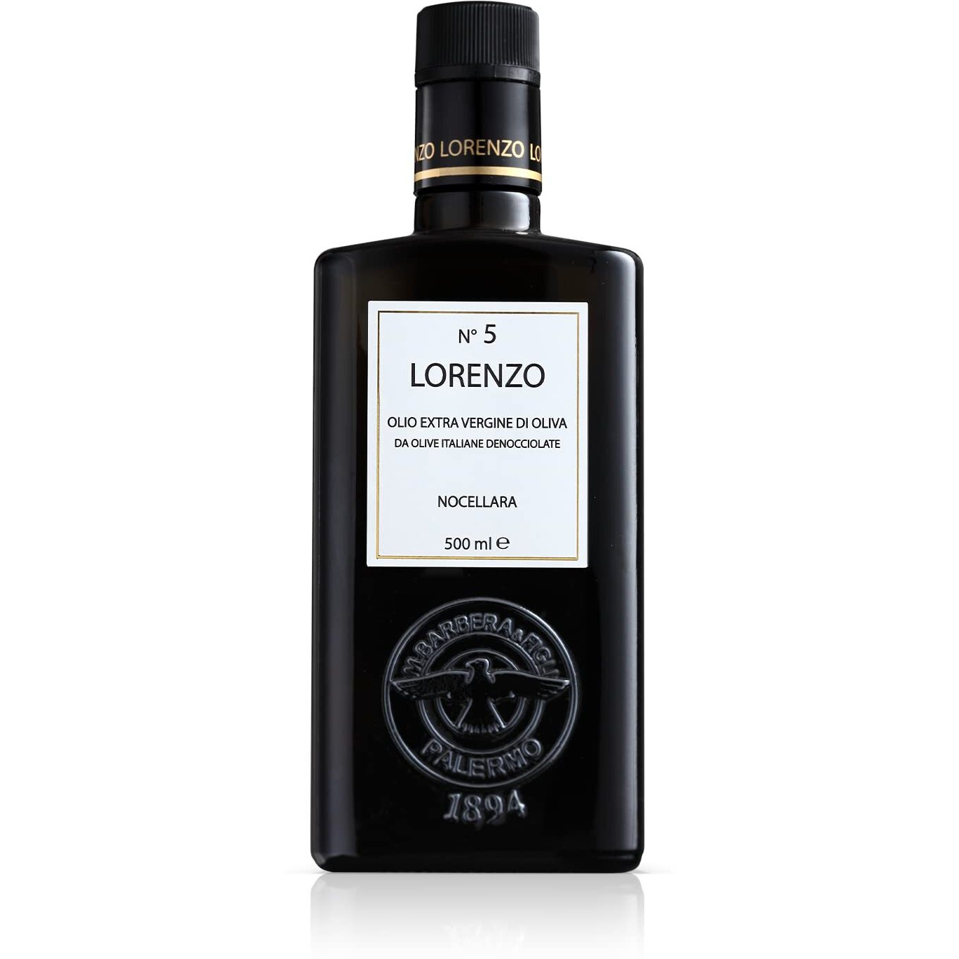 Barbera Lorenzo 5 Extra Virgin Olive Oil Fruity, Soft Nocellara Del Belice Olive Flavor, Cold Extracted Authentic Sicilian Olive Oil, Fresh Harvest Imported Olive Oil From Italy 16.9 Oz