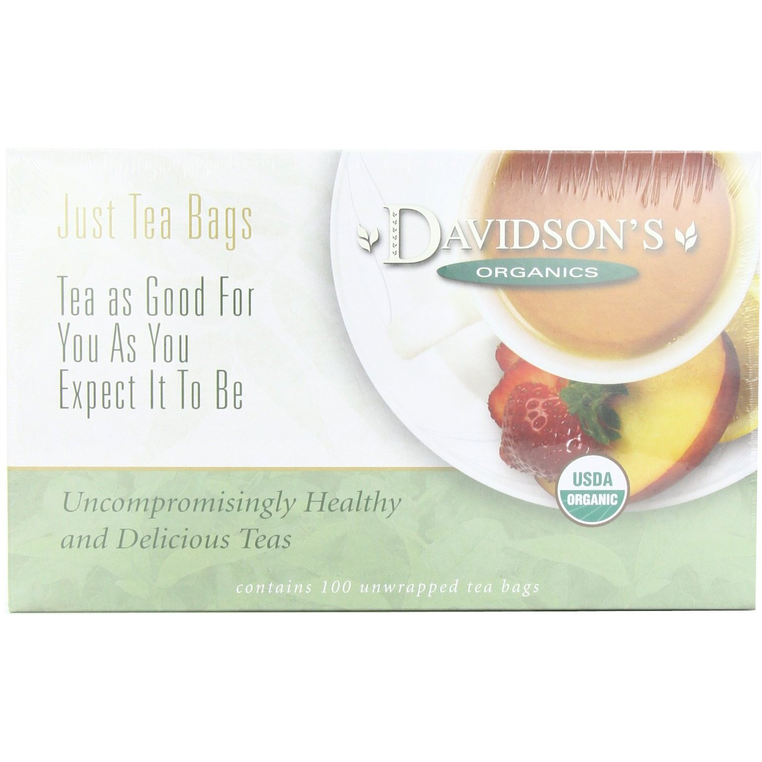 Davidson's Organics, Hibiscus Flowers, 100-Count Unwrapped Tea Bags(Pack Of 1)