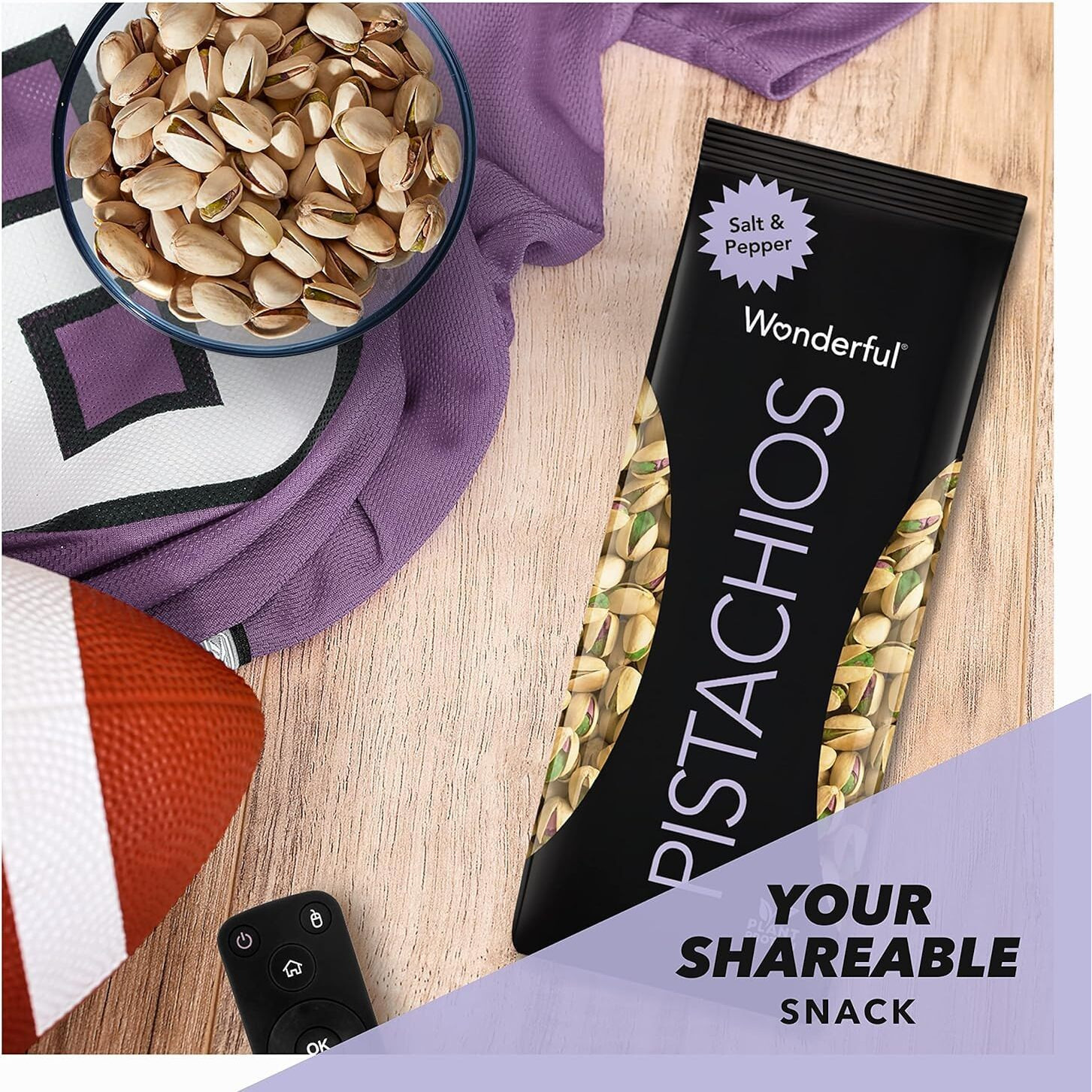 Wonderful Pistachios In Shell, Salt & Pepper, 48 Ounce Resealable Bag, Healthy Snack, Protein Snack, Pantry Staple (48 Oz)