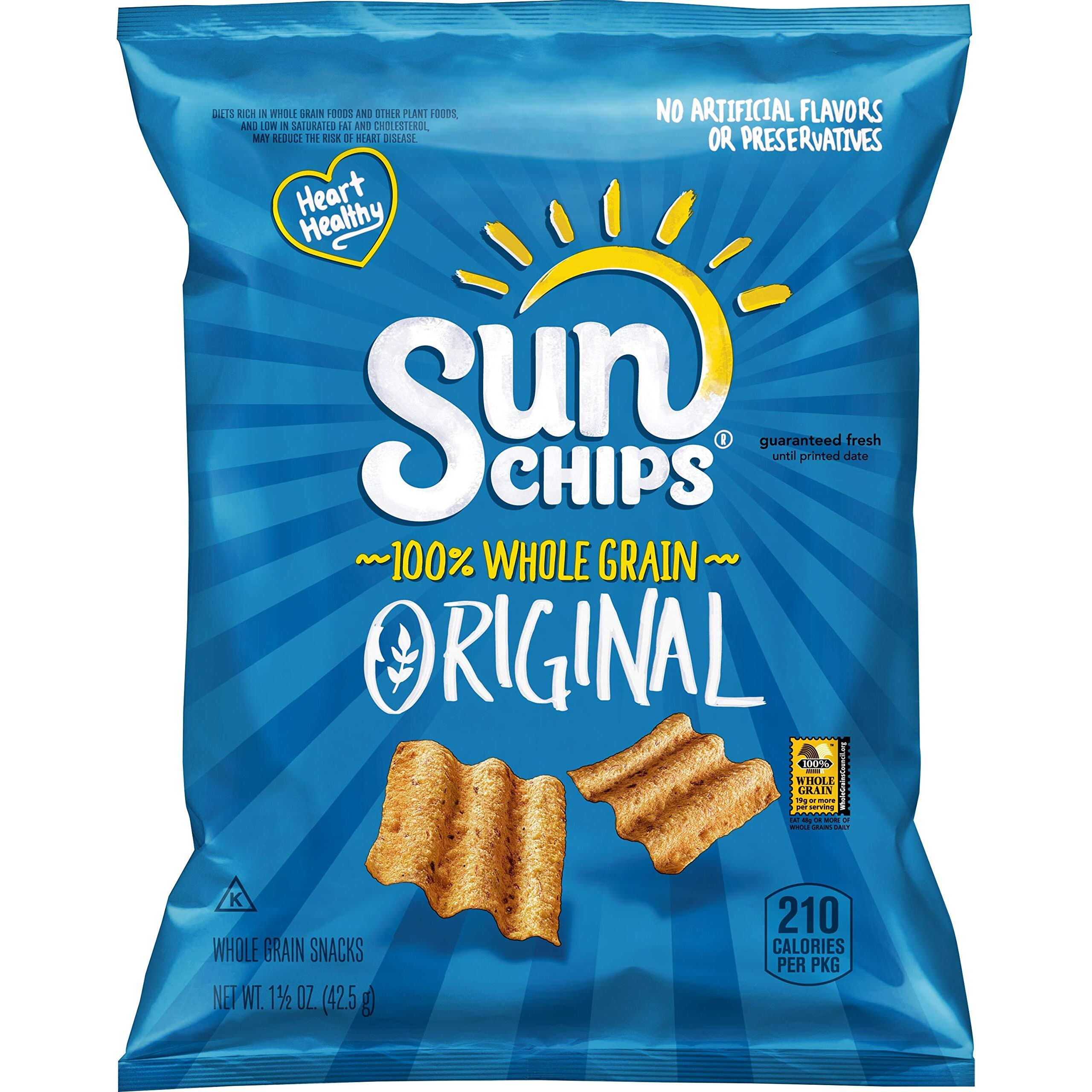 Sunchips Multigrain Snacks, Original, 1.5 Ounce (Pack Of 64)