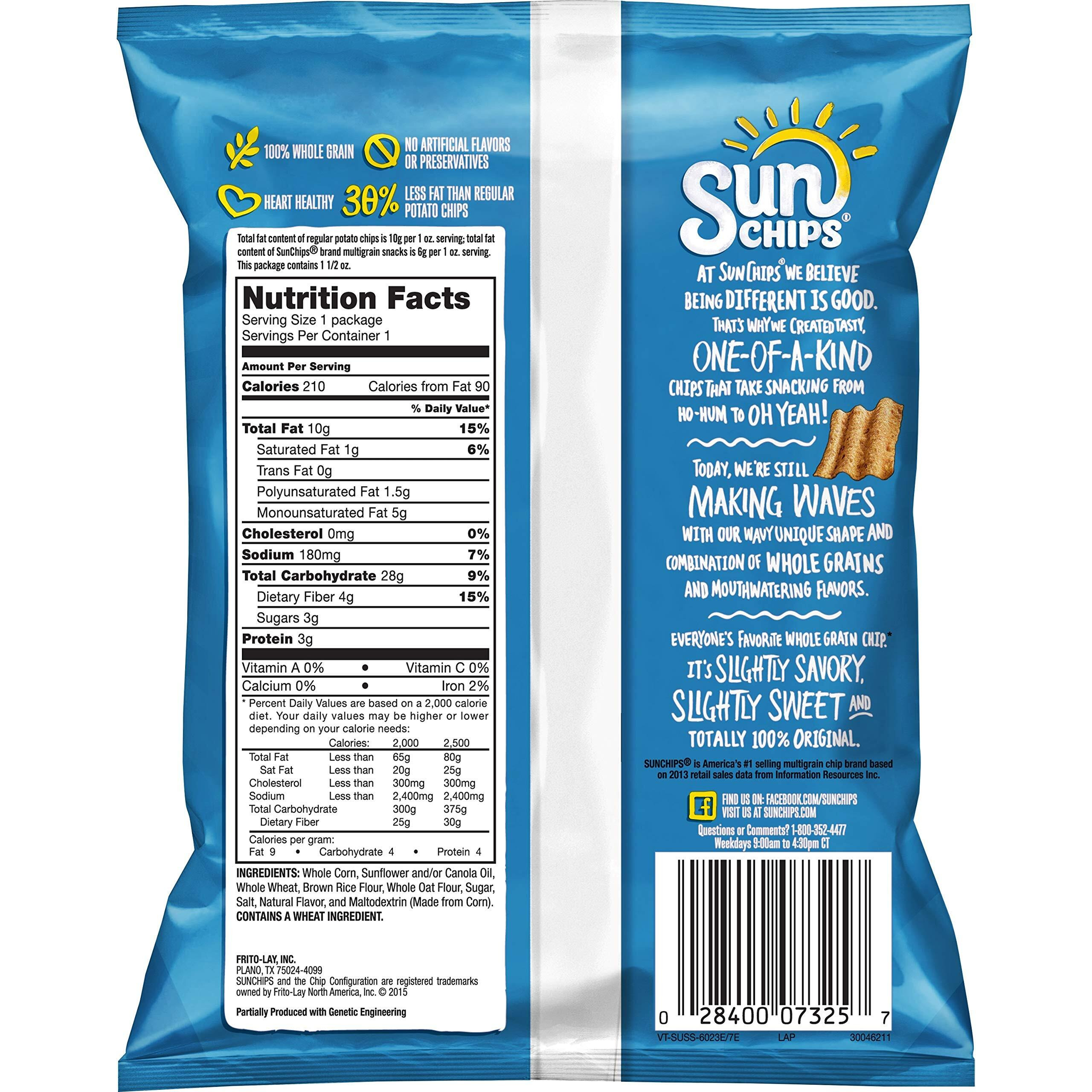 Sunchips Multigrain Snacks, Original, 1.5 Ounce (Pack Of 64)