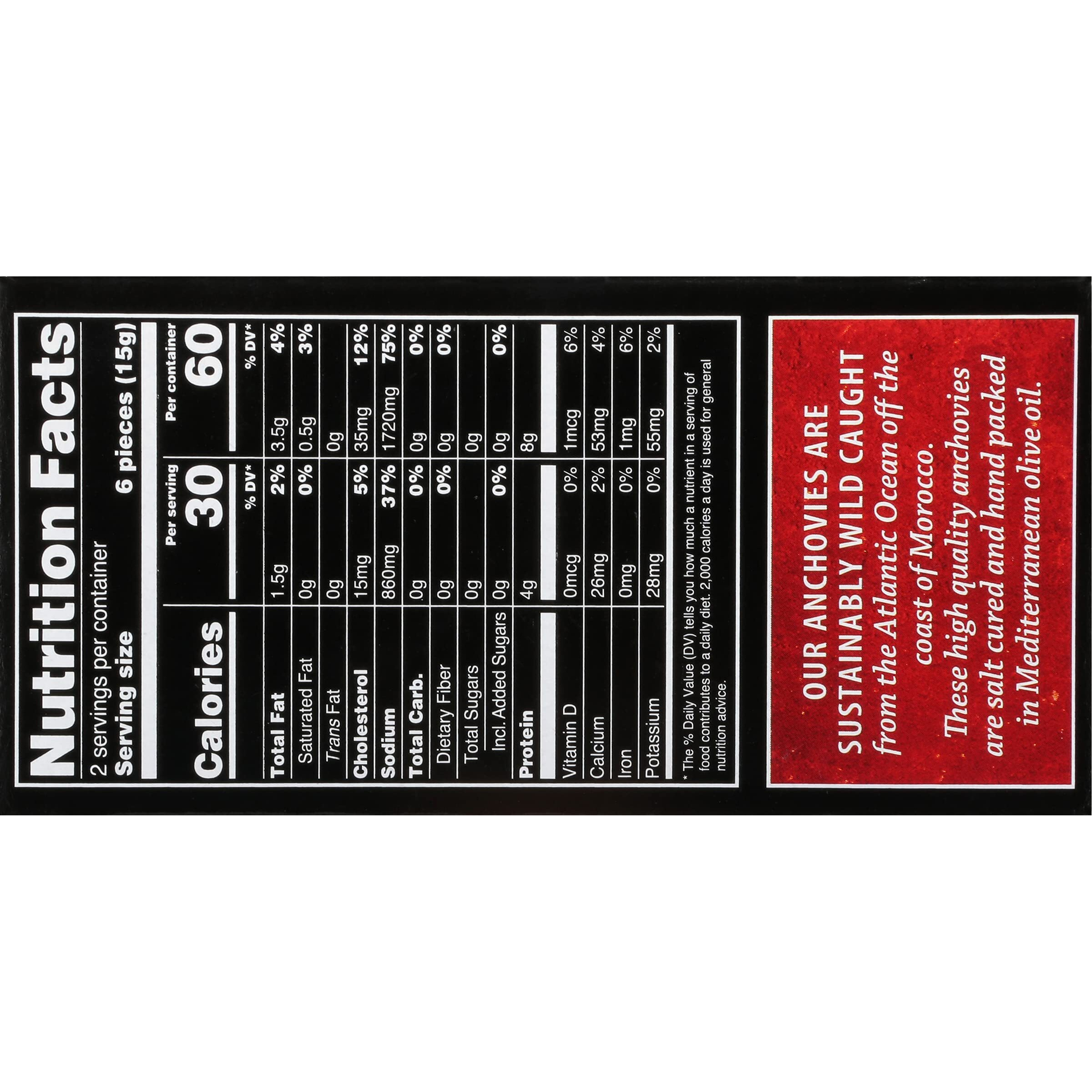 Crown Prince Flat Anchovies In Olive Oil, 2-Ounce Cans (Pack Of 12)