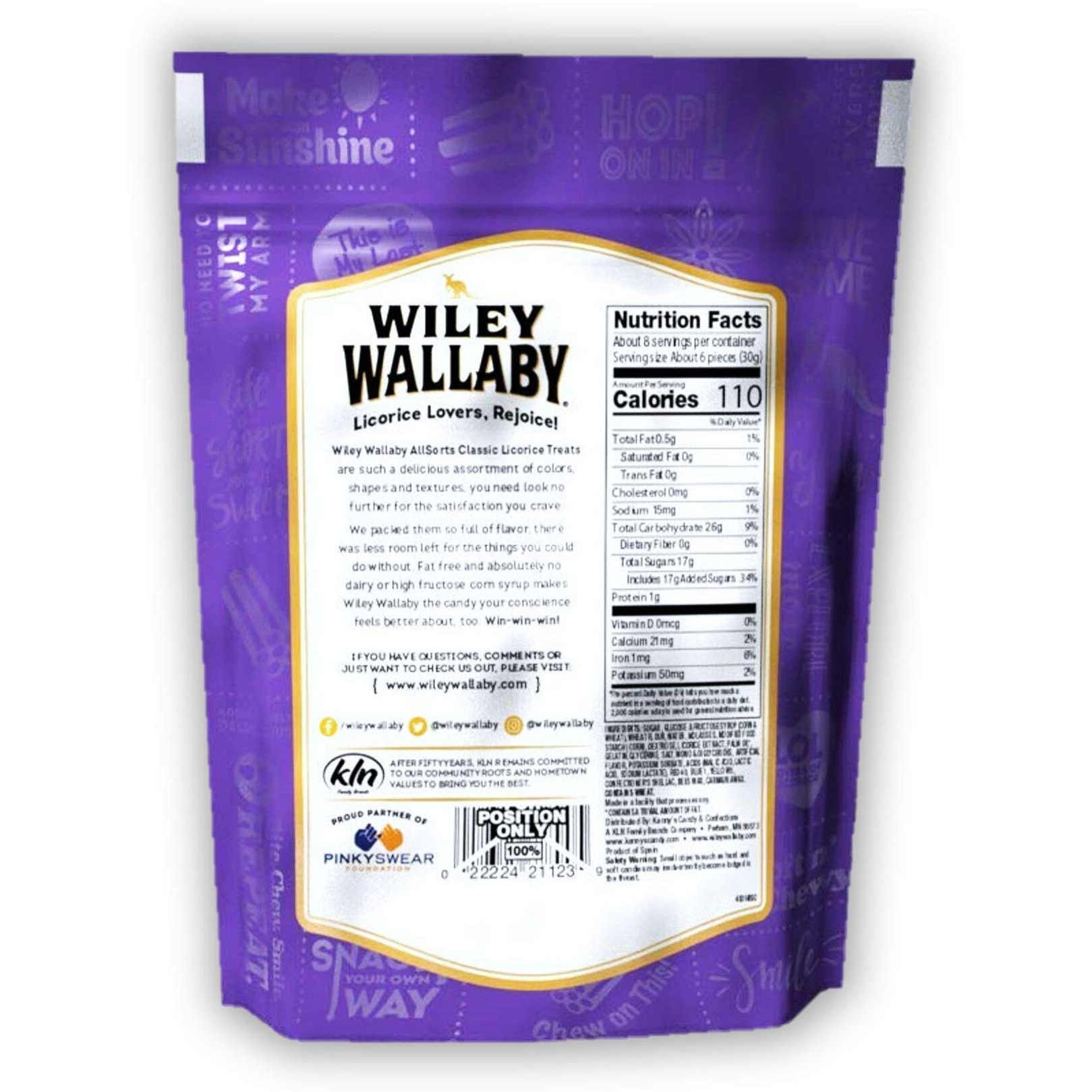 Wiley Wallaby Licorice, Allsorts, 8 Ounces