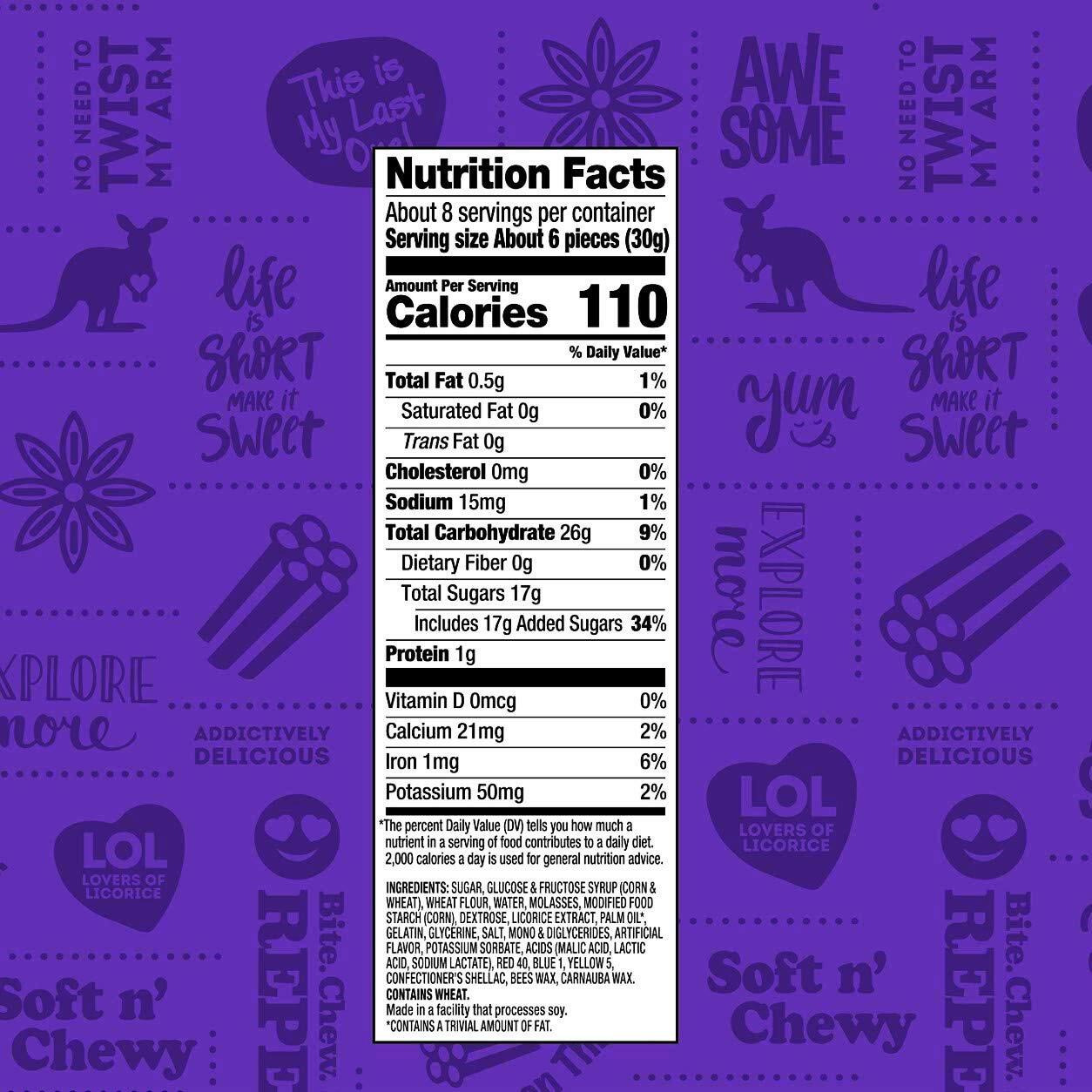 Wiley Wallaby Licorice, Allsorts, 8 Ounces