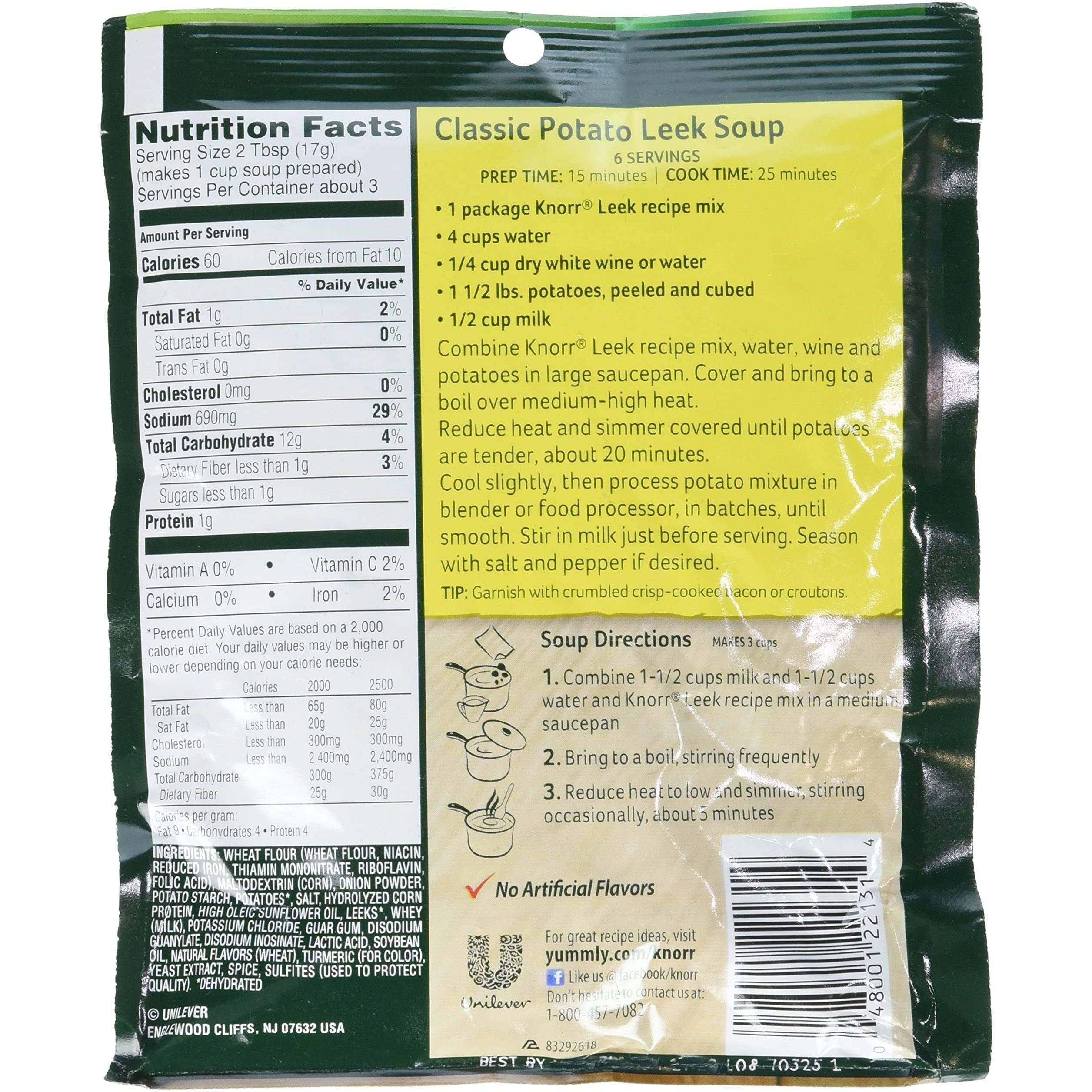 Knorr Leek Recipe Mix, 1.8 Oz (Pack Of 3)