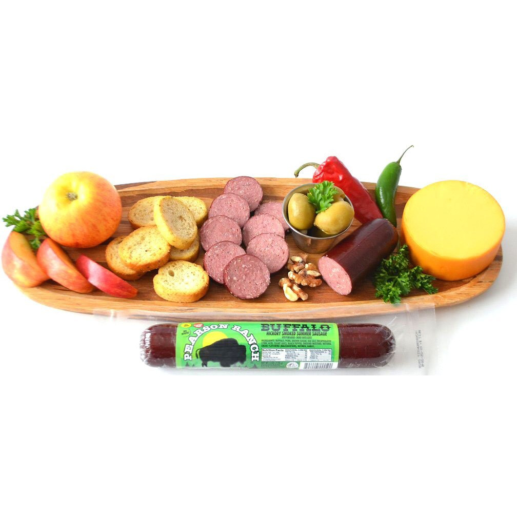 Pearson Ranch Since 1959 Game Meat Summer Sausage Variety Pack Of 3 Elk, Buffalo, Venison, Exotic Meat, Summer Sausage Pack, Gluten-Free, Msg-Free