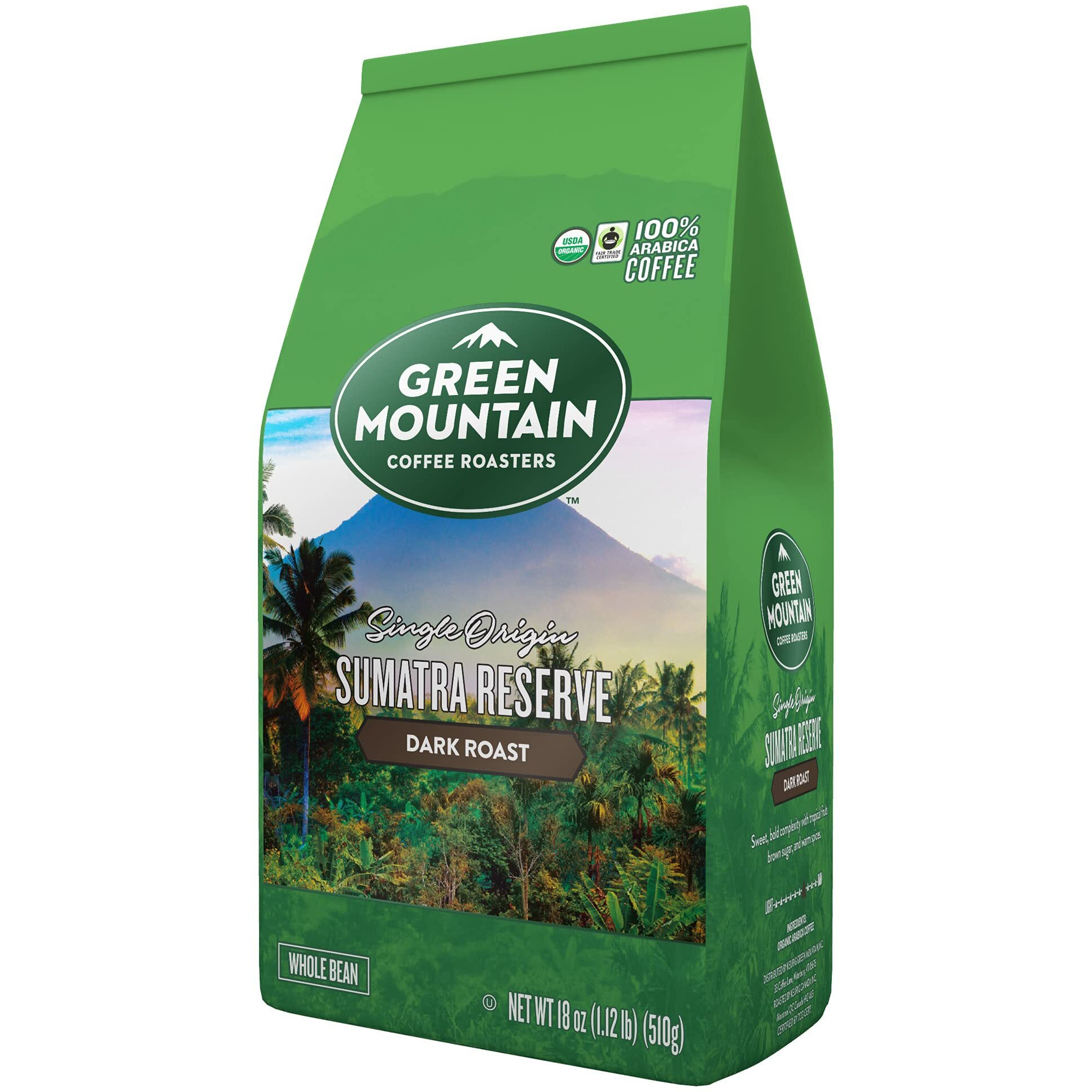 Green Mountain Coffee Roasters Sumatra Reserve, Whole Bean Coffee, Bagged 18 Oz