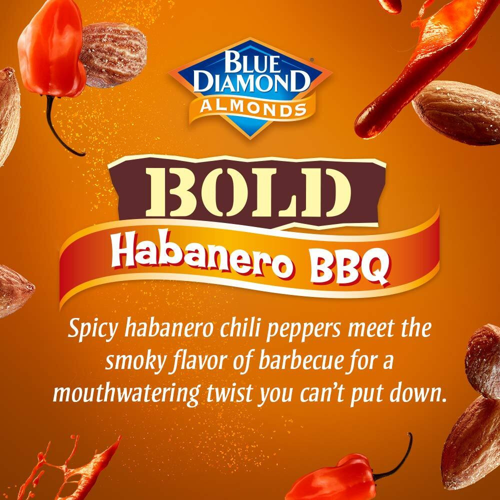 Blue Diamond Almonds Habanero Bbq Flavored Snack Nuts, 25 Oz Resealable Bag (Pack Of 1)