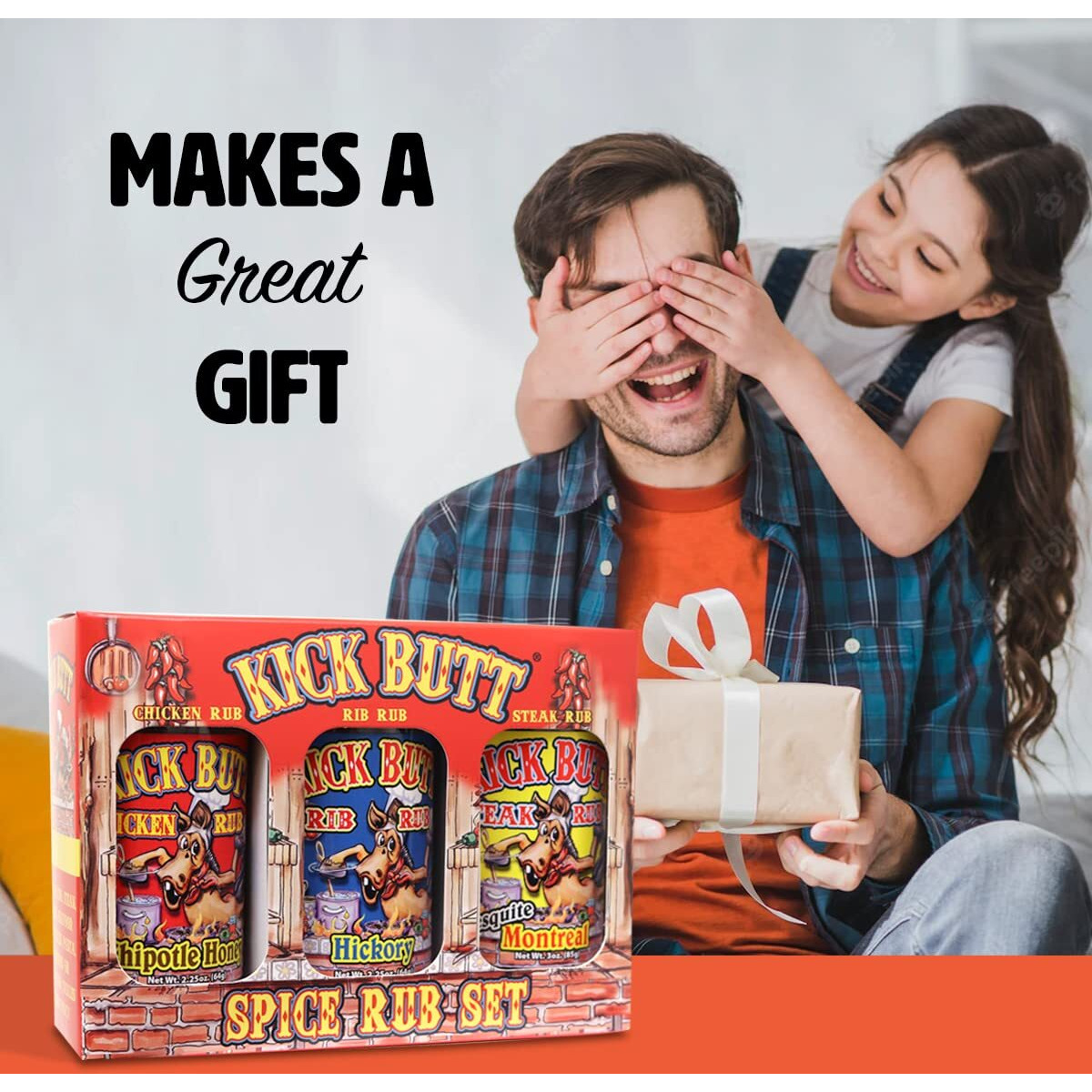 Kick Butt Spice Rub Gift Set Seasoning Spice Salt Set - Gourmet Seasoning Rub (7 Oz) - Use On Ribs Chicken Streak (Gift Set)