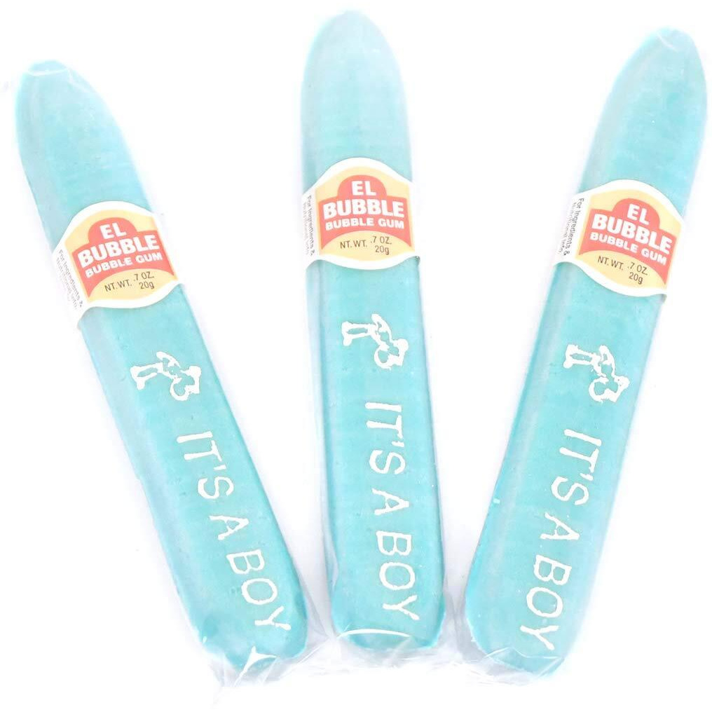 Dubble Bubble It's A Boy Blue Bubble Gum Gender Reveal Cigars (Pack Of 36)