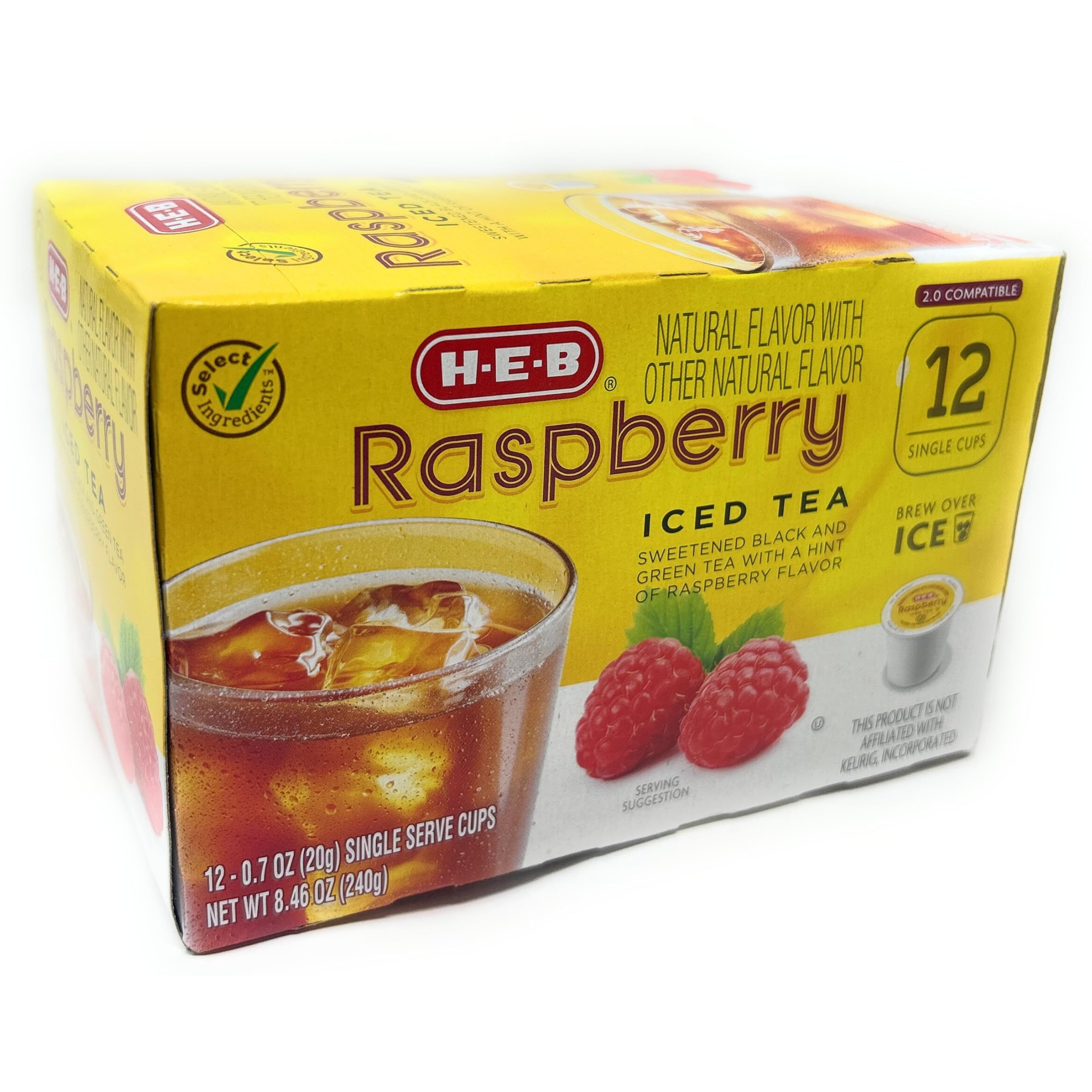 Raspberry Iced Tea Single Serve Compatible With Keurig K-Cup Brewers - 12 Count