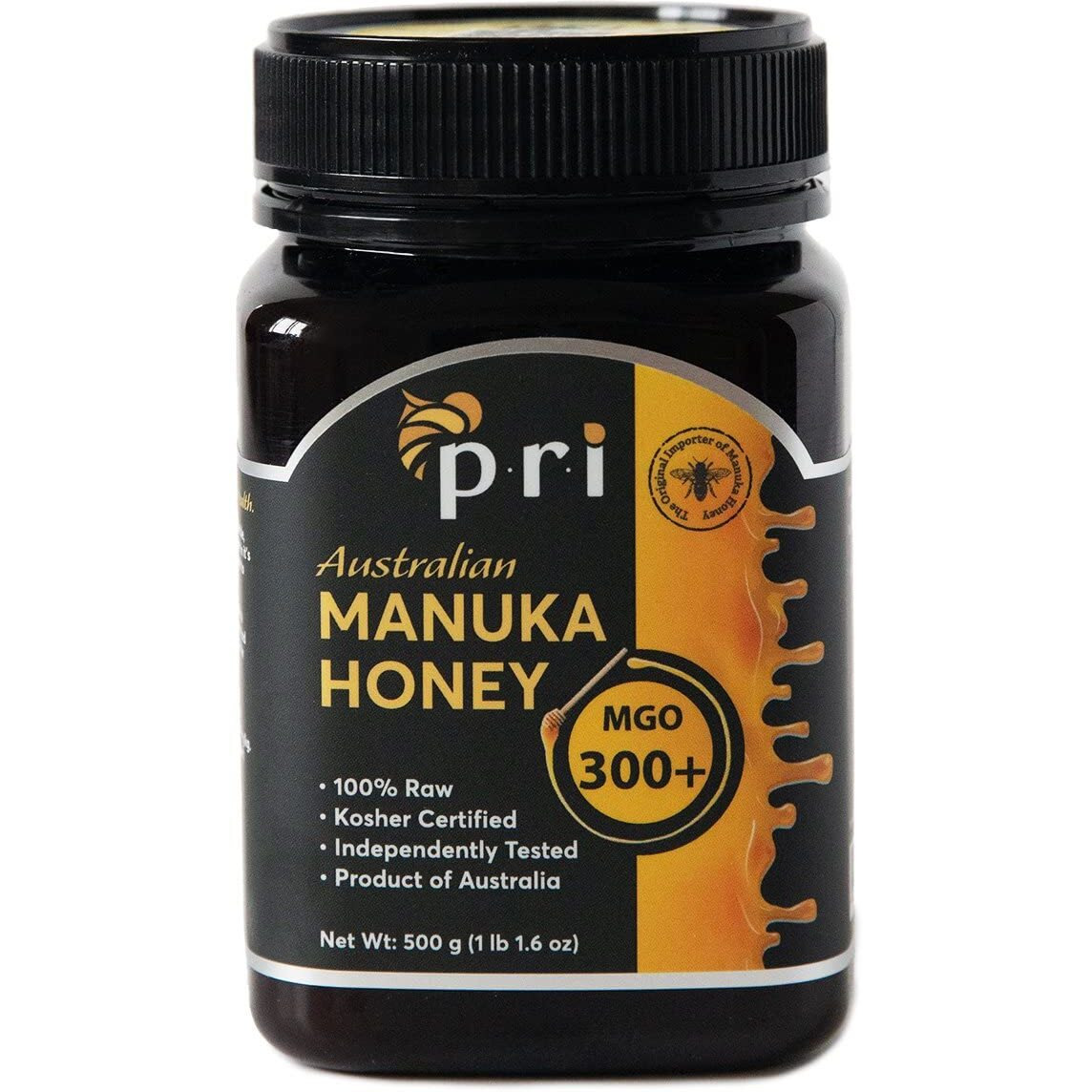 Pri Manuka Honey, Mgo 300+, 1.1Lb Australian Raw Manuka Honey (500G)
