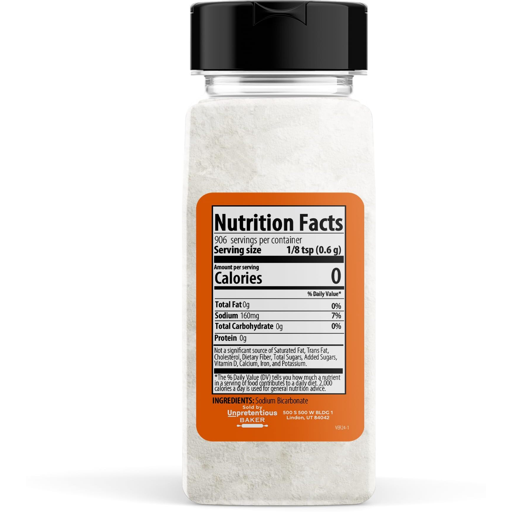 Unpretentious Baking Soda, 2 Cups, Natural Leavening Agent, Convenient Dual-Purpose Shaker Lid