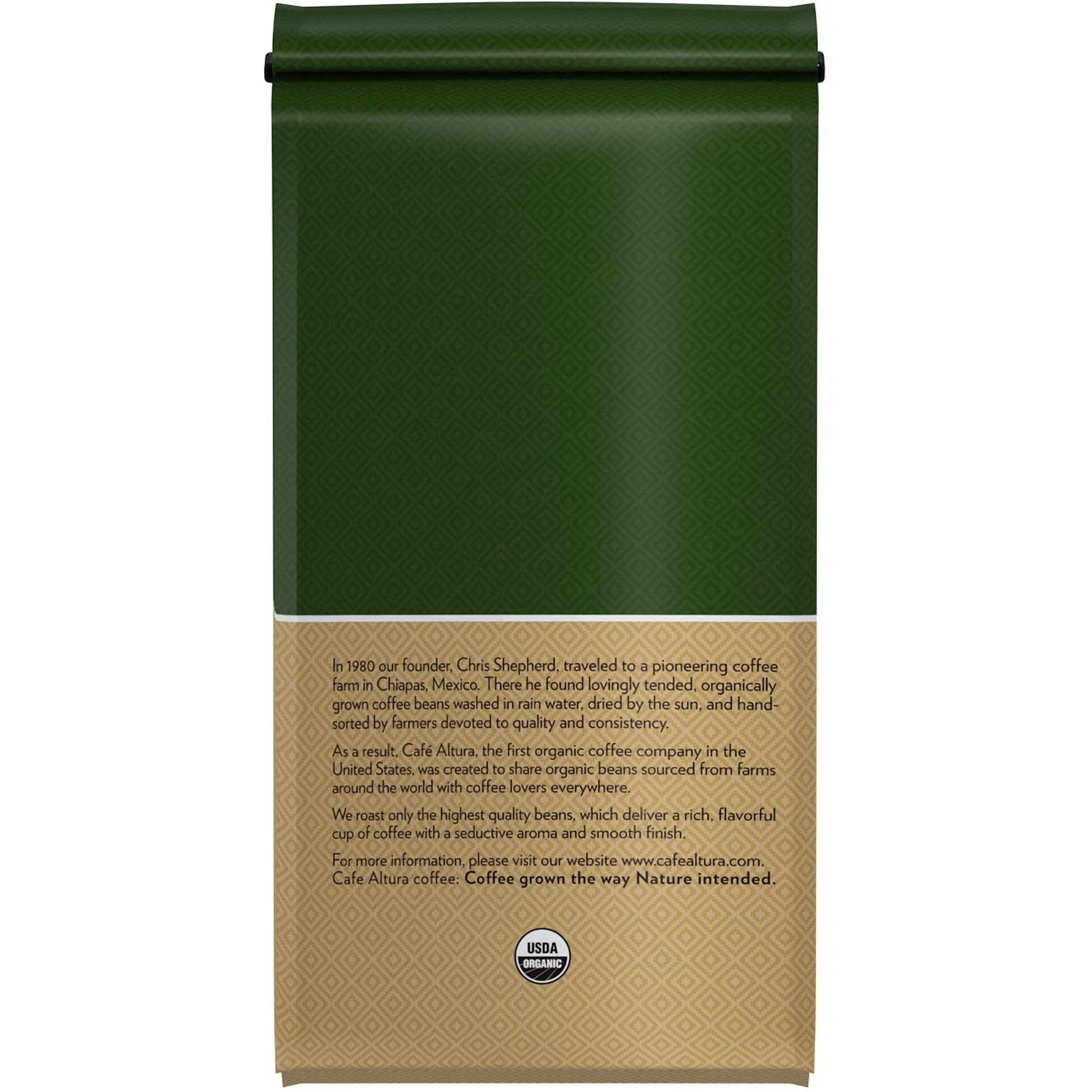 Cafe Altura Whole Bean Organic Coffee, Colombian, 2 Pound