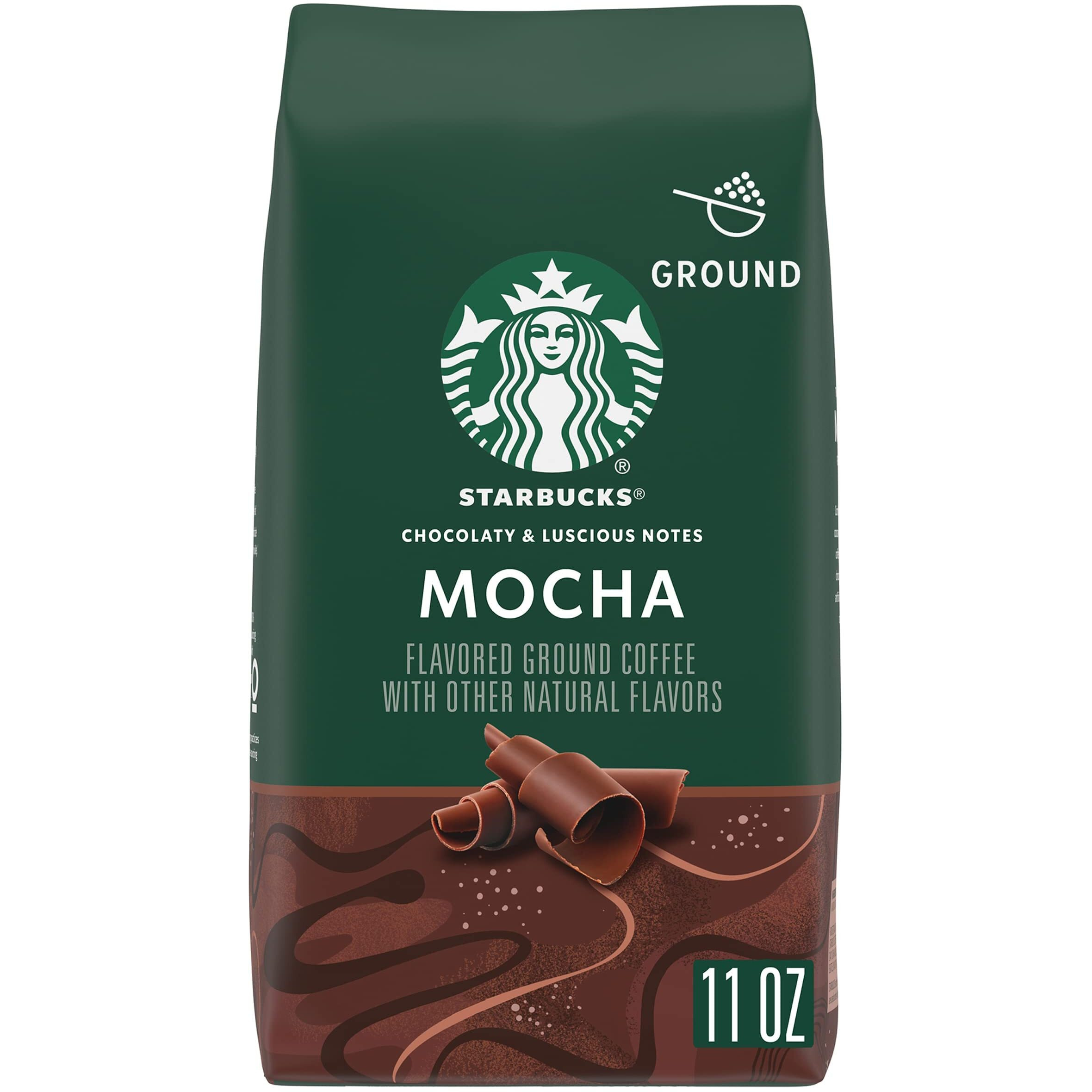 Starbucks Flavored Ground Coffee - Mocha - No Artificial Flavors - 1 Bag (11 Oz)