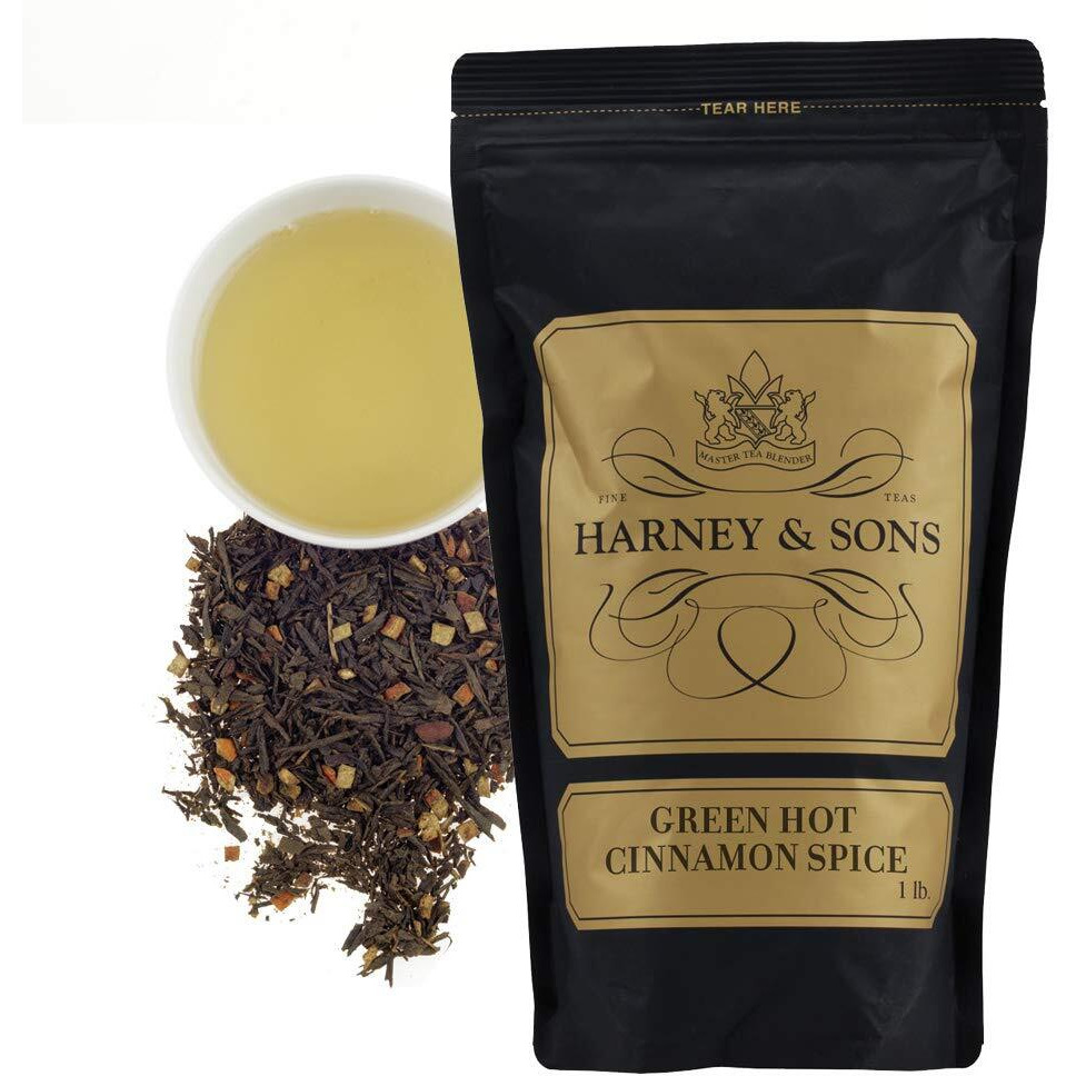 Harney And Sons Green Hot Cinnamon Spice Tea| 16 Oz Loose Leaf Tea
