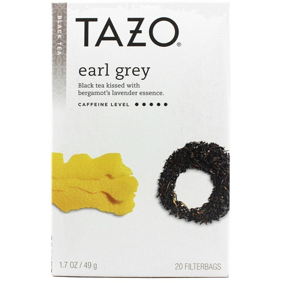 Tazo All Natural Black Tea Earl Grey -- 20 Tea Bags ( 3 Pack)