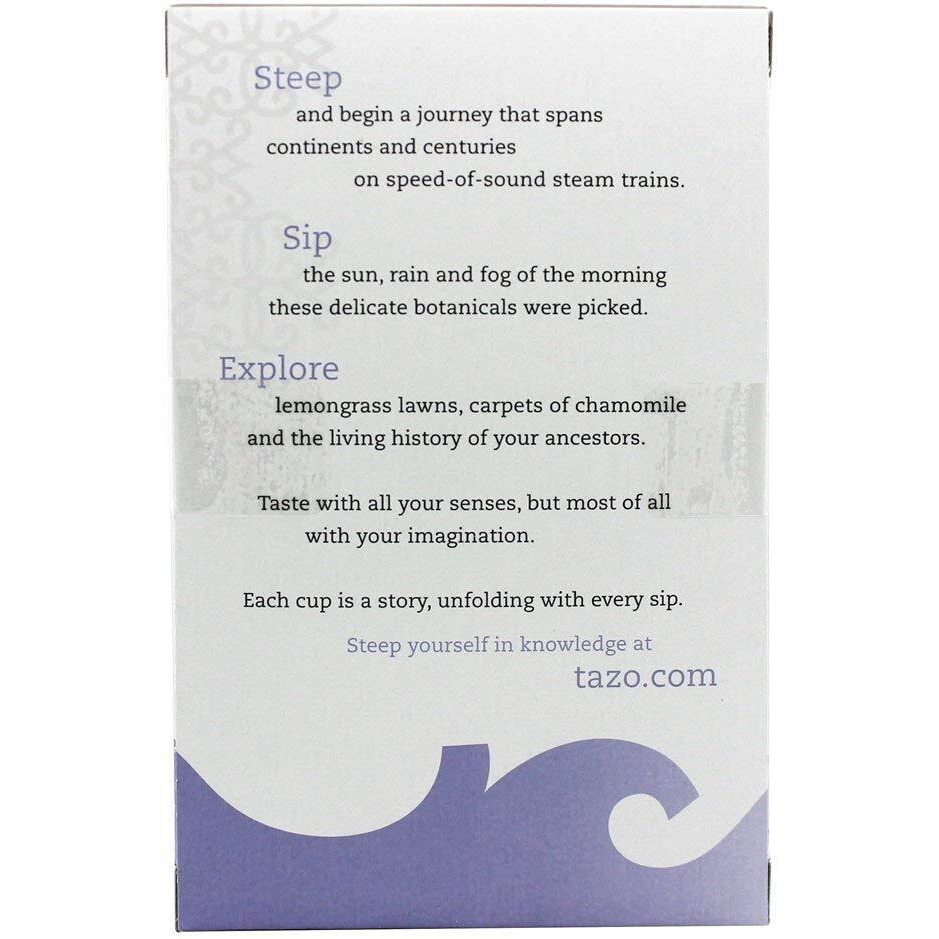 Tazo All Natural Black Tea Earl Grey -- 20 Tea Bags ( 3 Pack)