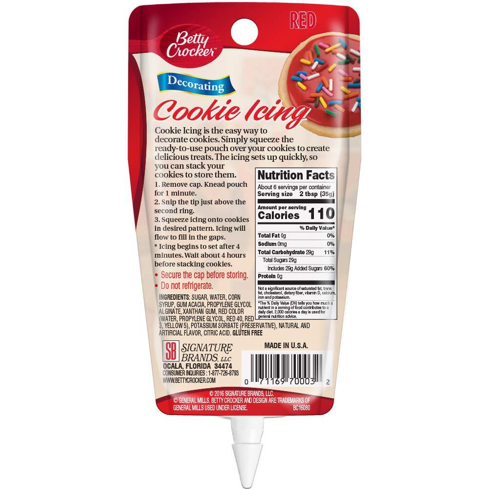 Betty Crocker Cookie Icing, Red, 7 Oz