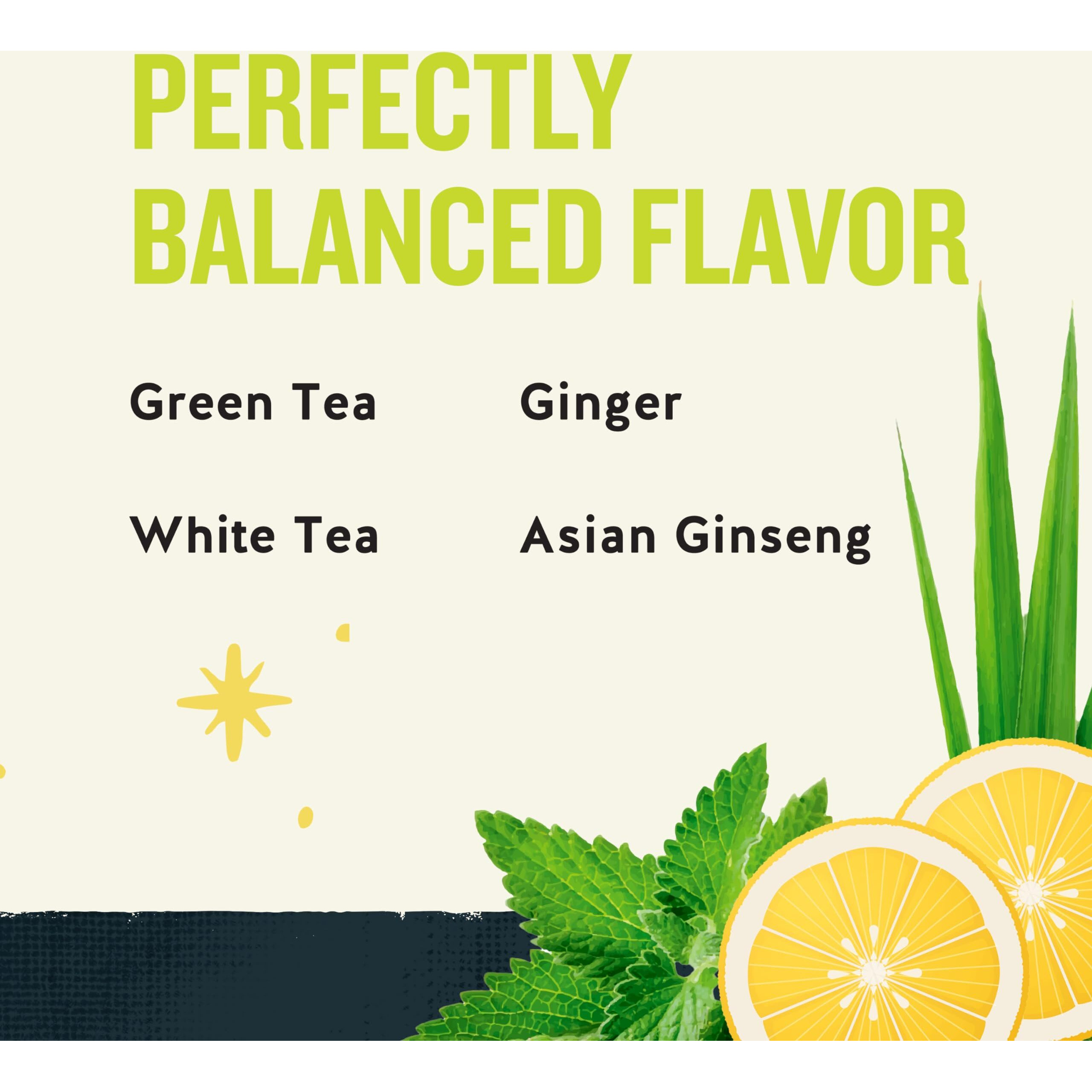 Celestial Seasonings Honey Lemon Ginseng Green Tea, Caffeinated, 20 Tea Bags Box, (Pack Of 6)