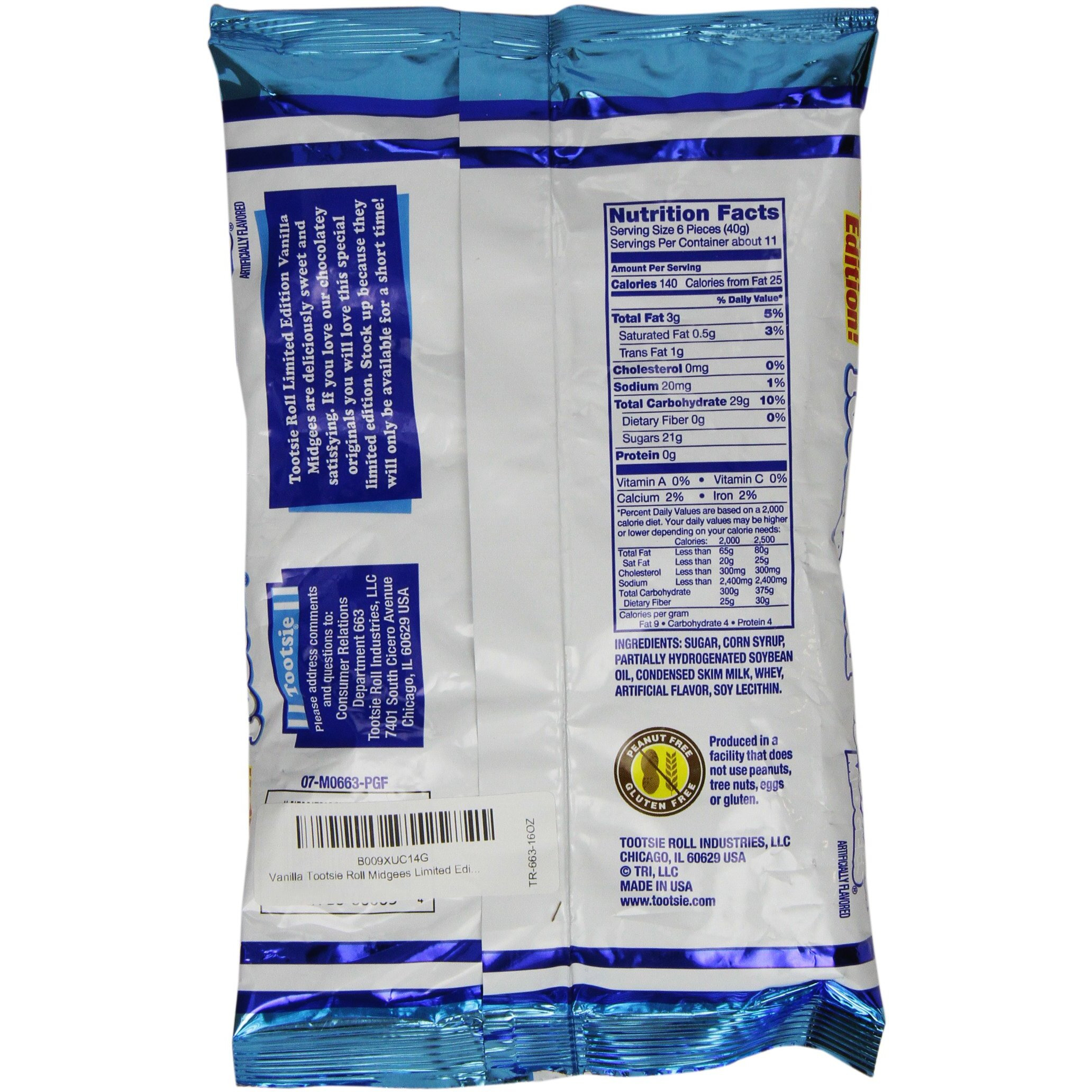 Vanilla Tootsie Roll Midgees Limited Edition 16 Oz (2 Pack)