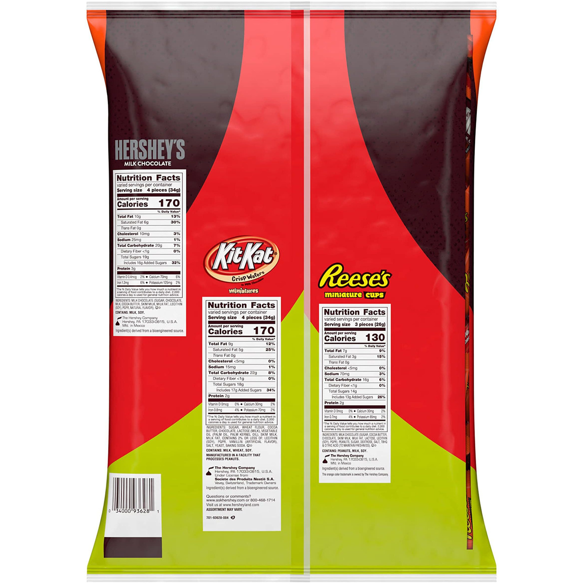 Hershey's, Kit Kat And Reese's Assorted Milk Chocolate Candy Variety Bag, 80.39 Oz (265 Pieces)