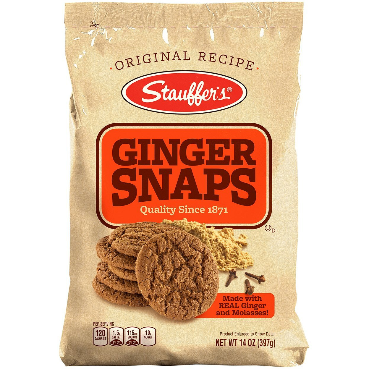 Stauffers Ginger Snaps Bag, 14-Ounce Bags (Pack Of 6)