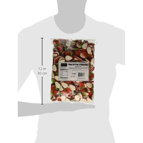 Kervan Candy Foam Bottom Strawberry Bulk Gummy Candy - 5 Pound Bag - Fruity & Sweet Gift Snacks For Kids - Party Size