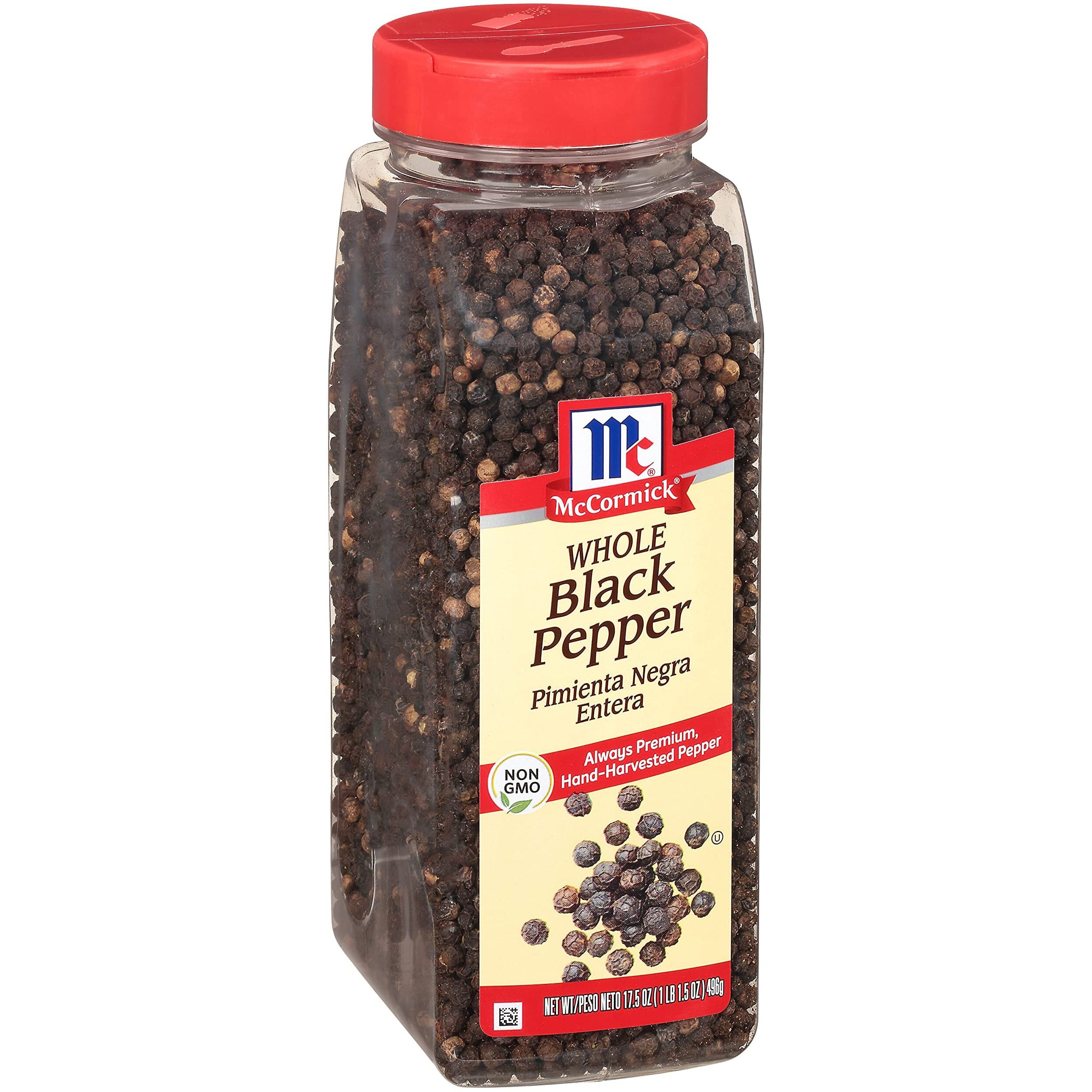 Mccormick Whole Black Pepper (Made With Whole Peppercorns), 17.5 Oz