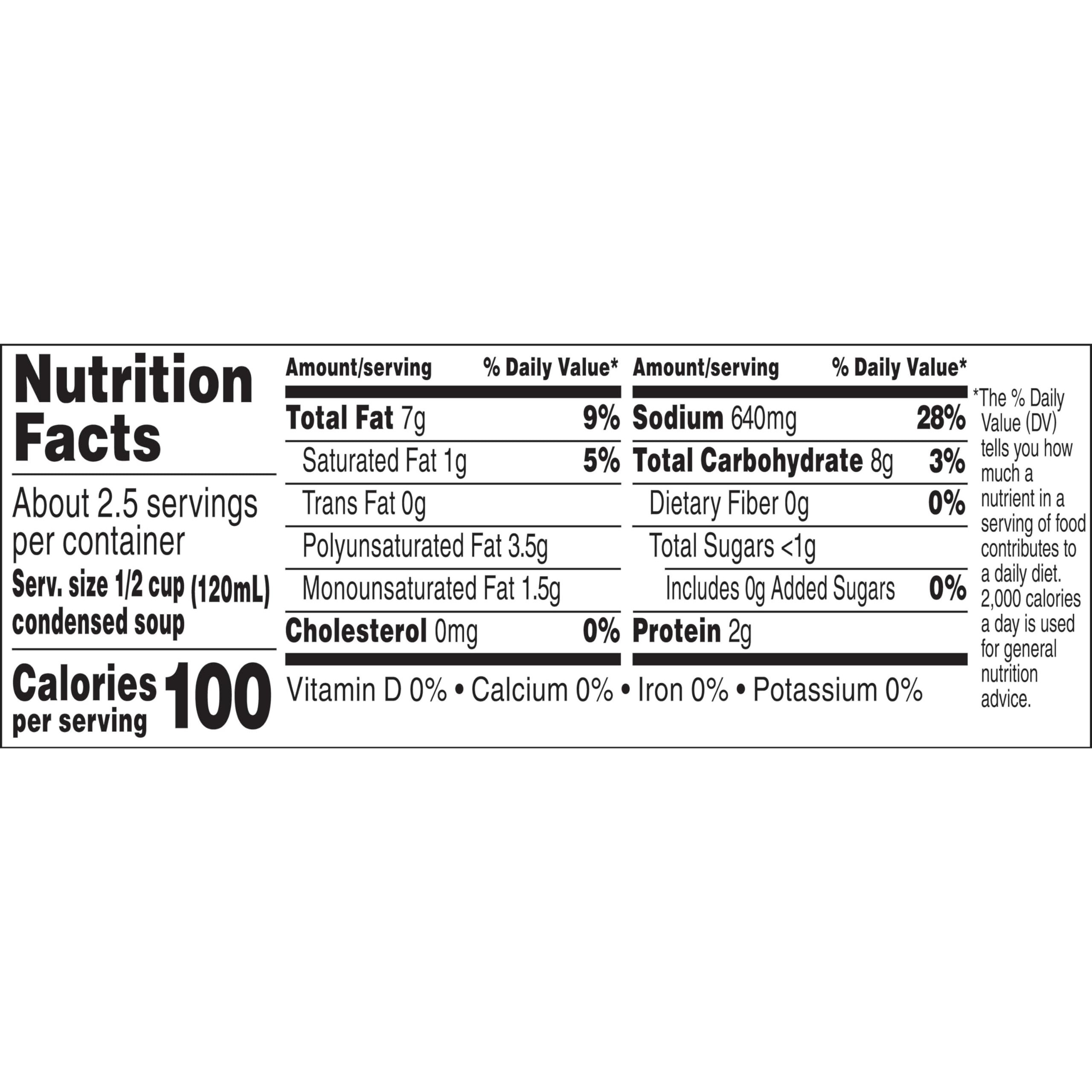 Campbell's Condensed 25% Less Sodium Cream Of Mushroom Soup, 10.5 Ounce Can (Pack Of 12)