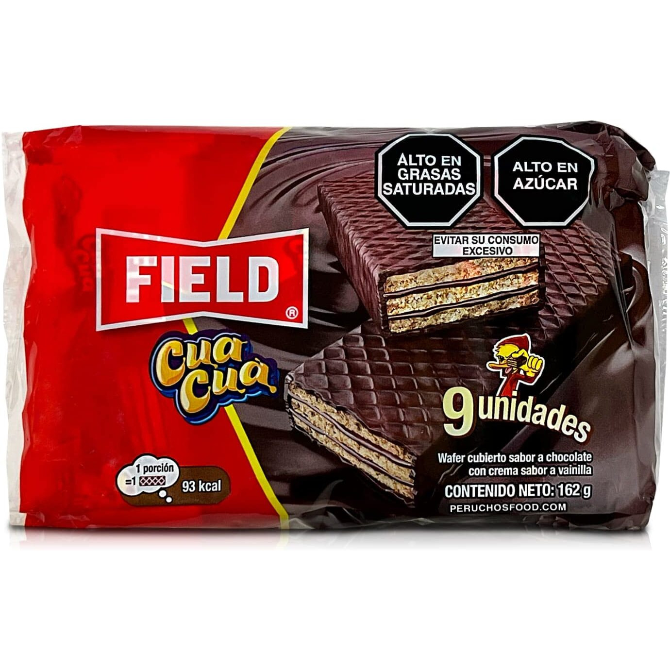 Cuacua Wafer Cubierto Sabor A Chocolate Con Crema Sabor A Vainilla