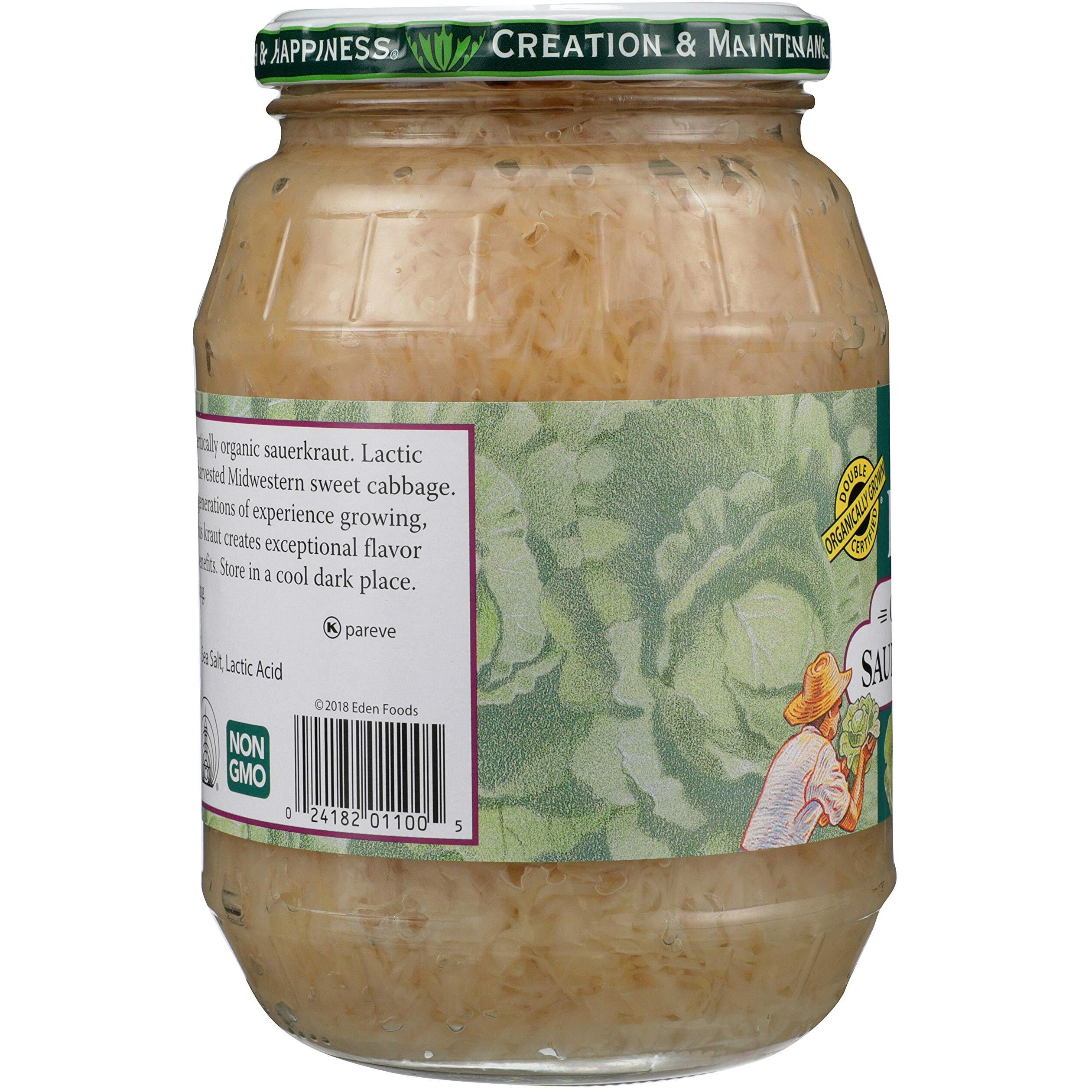 Eden Organic Sauerkraut, 32 Oz Glass Jar, Fine Cut