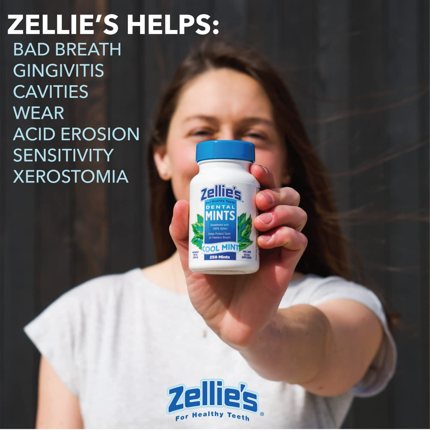 Zellie's | 100% Xylitol Sugar Free Peppermint Chewing Gum | Peppermint Flavor (100 Count (Pack Of 1))