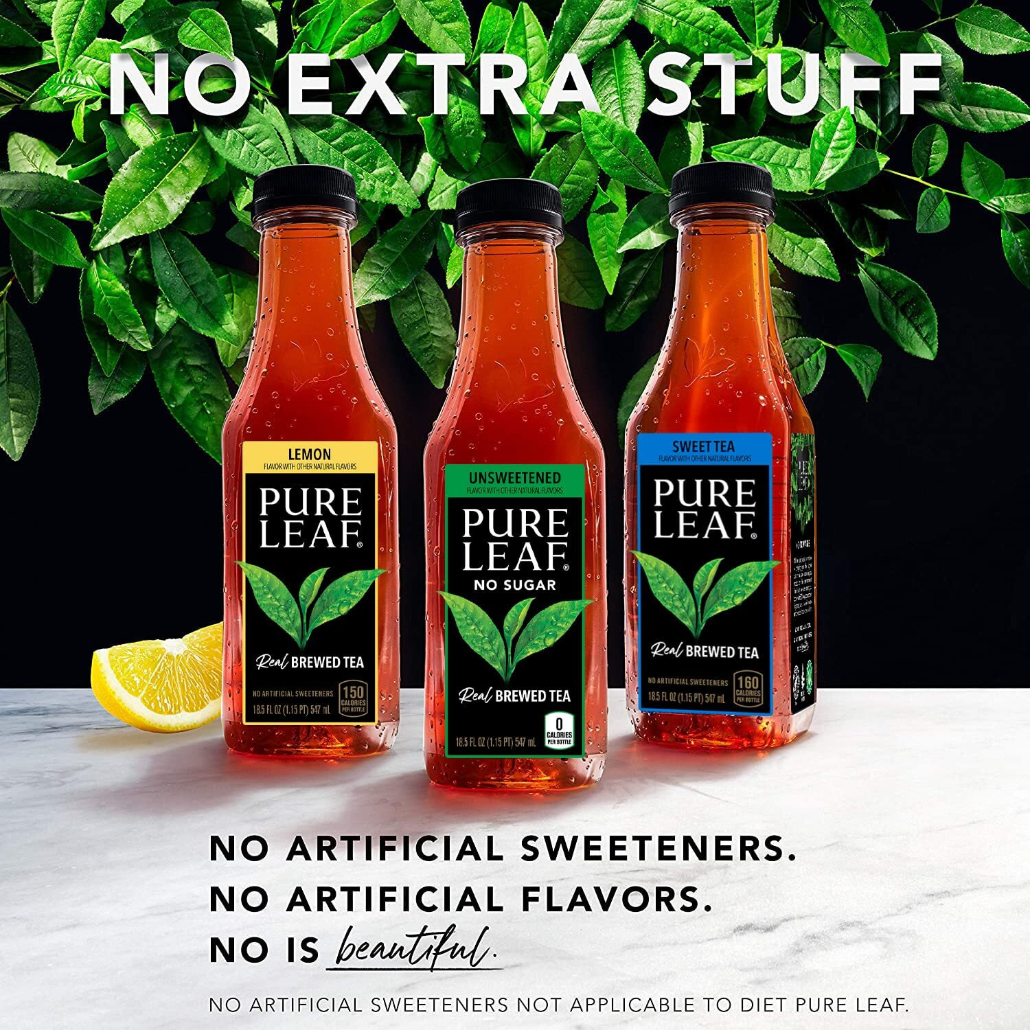 Pure Leaf Iced Tea, 0 Calories Unsweetened Variety Pack, 18.5 Fl Oz (Pack Of 12)