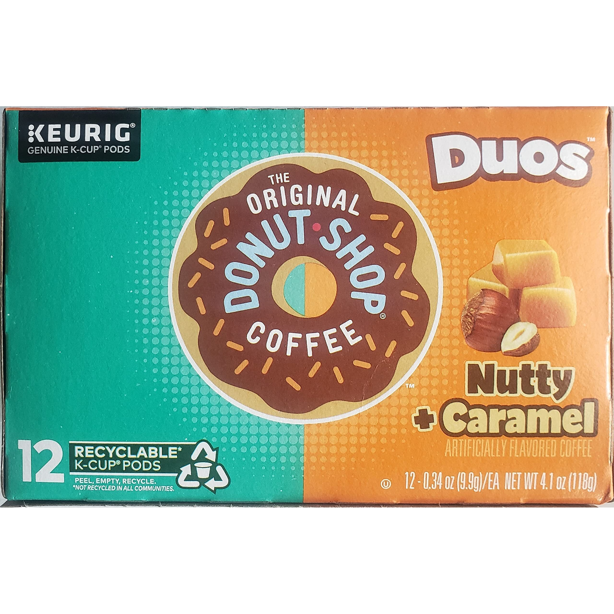 Donut Shop Nutty Caramel Coffee K-Cups, 12 Ct. Box (Retail Packaging)