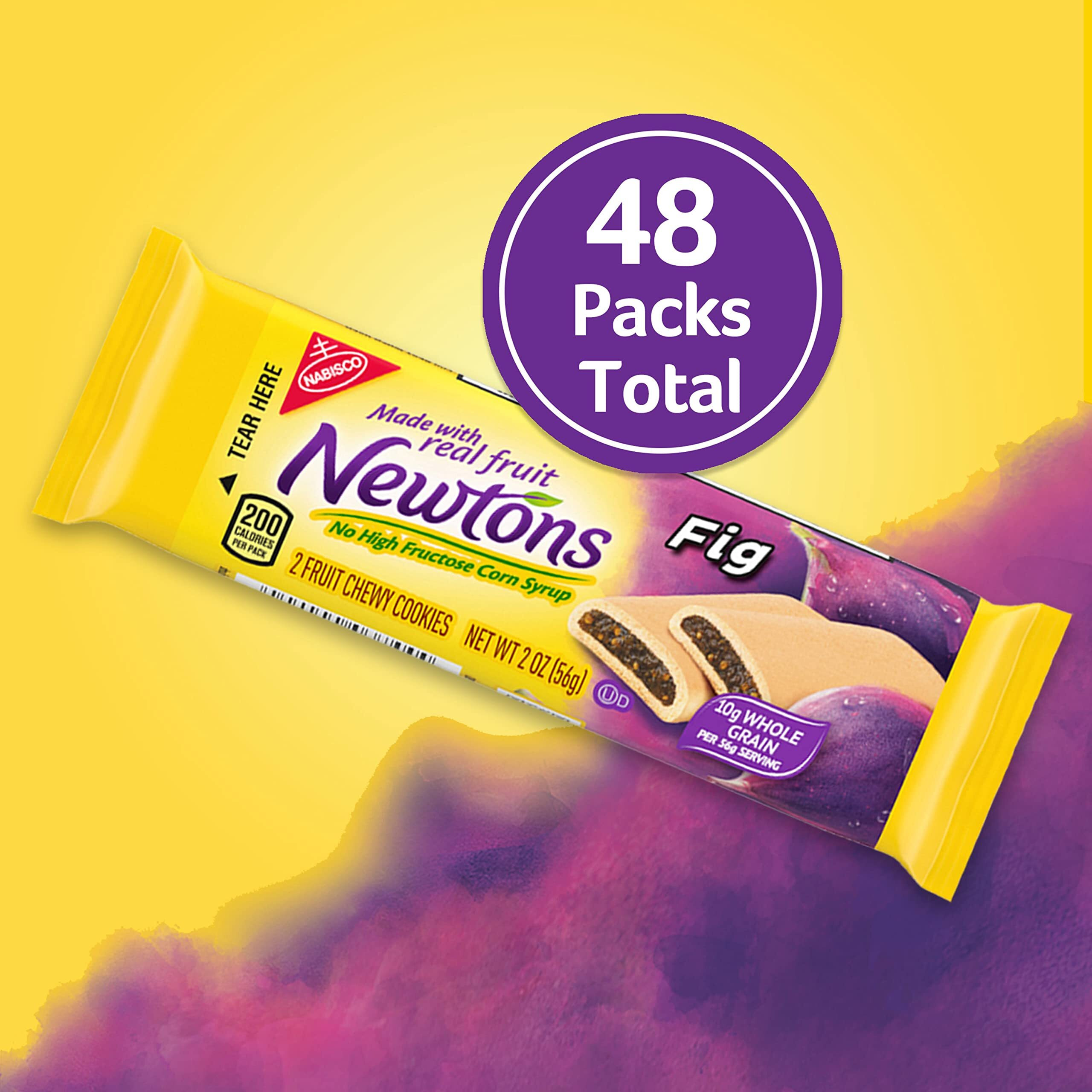 Newtons Soft & Fruit Chewy Fig Cookies, 48 Snack Packs (2 Cookies Per Pack, 4 Boxes)
