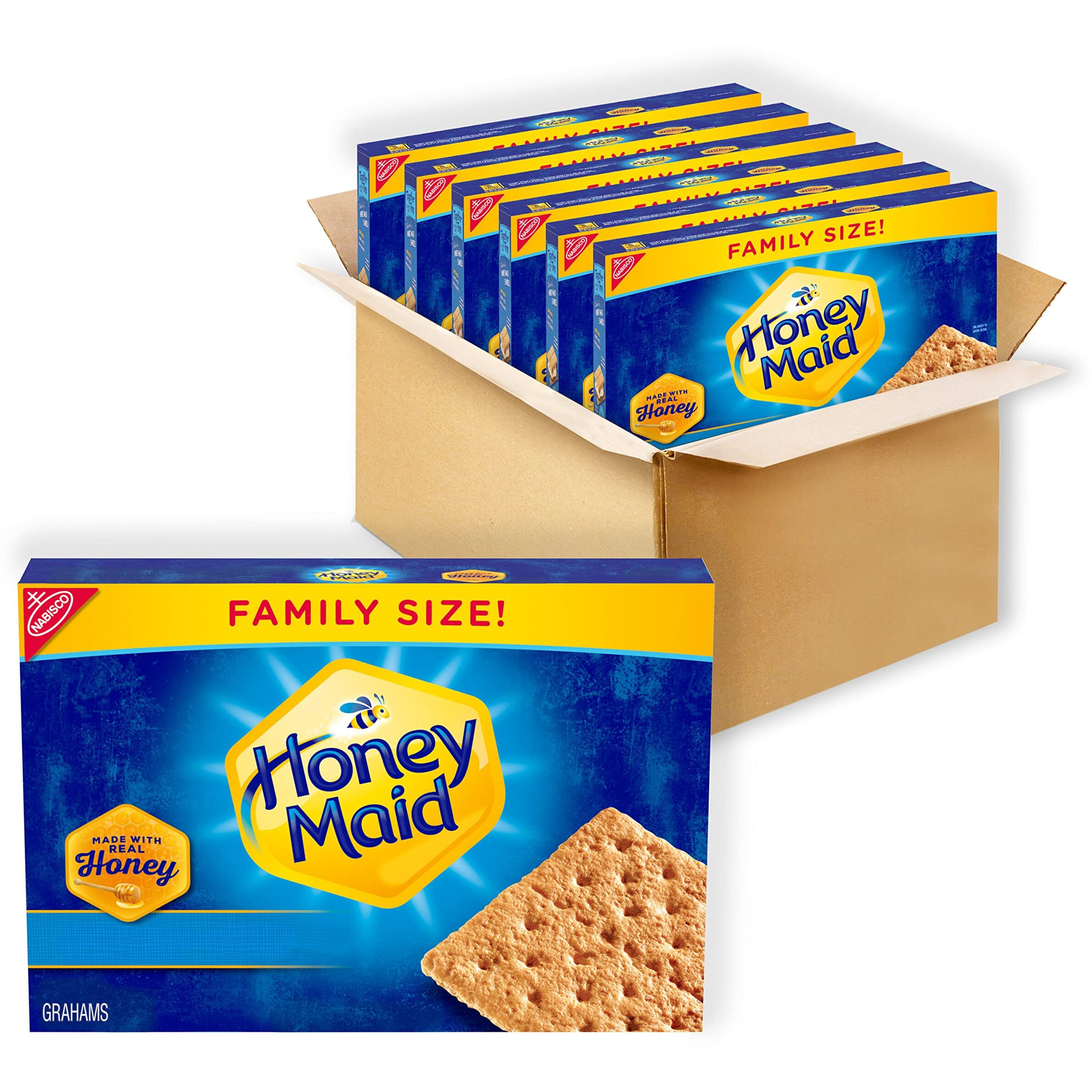 Honey Maid Graham Crackers, Family Size, 6 - 25.6 Oz Boxes