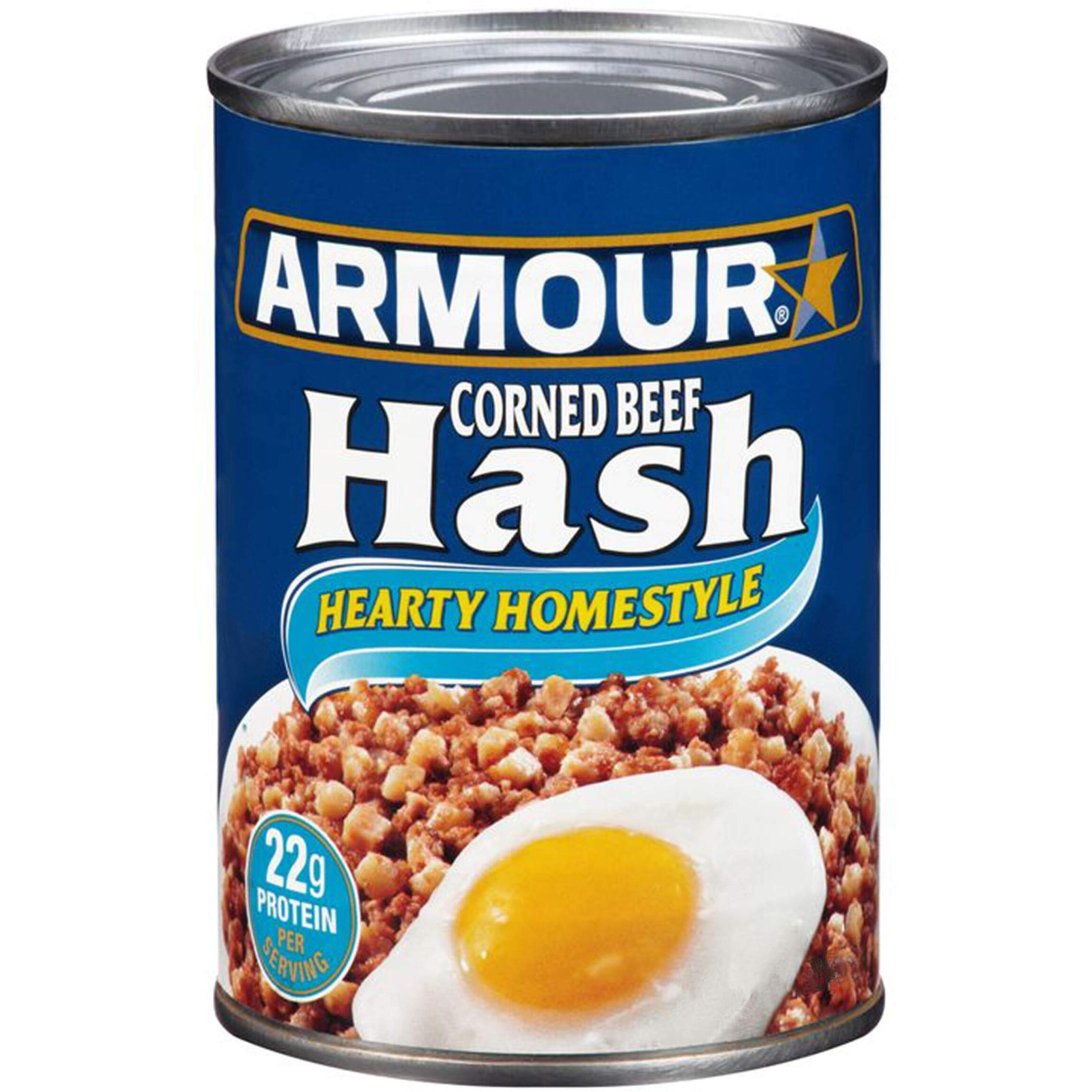 Armour Star Corned Beef Hash, Hearty Homestyle, Canned Food, 12 - 14 Oz Cans