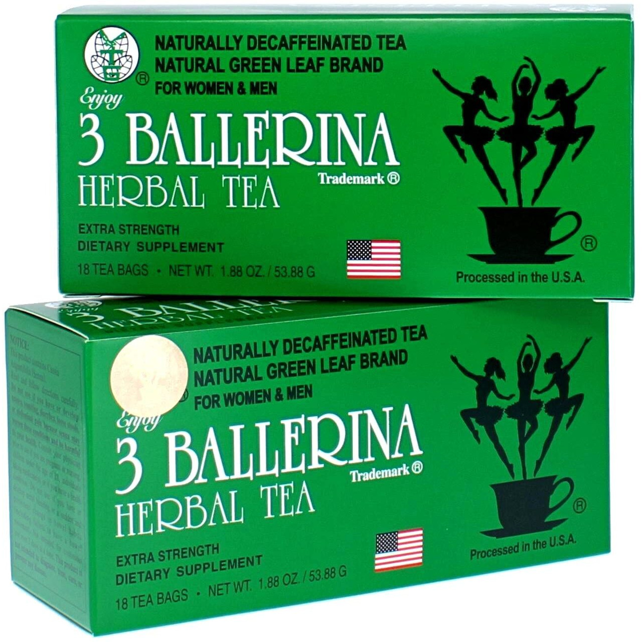 3 Ballerina Tea Drink Extra Strength, 18 Count (Pack Of 2)
