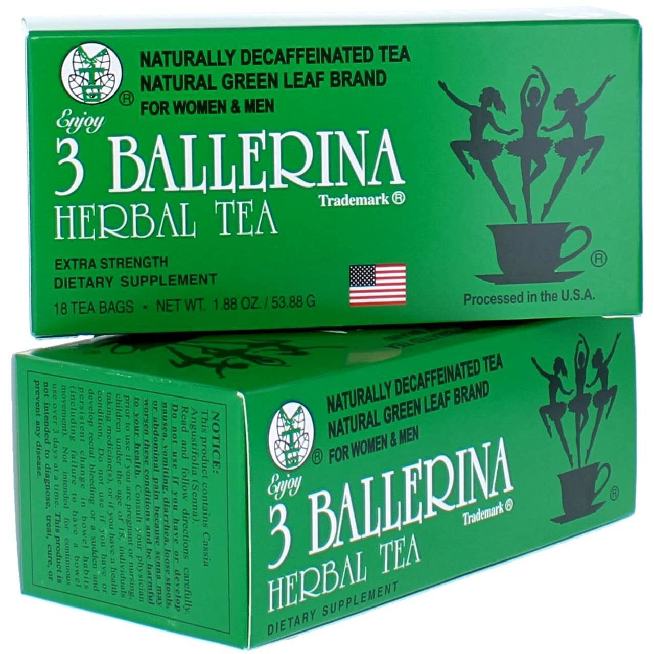 3 Ballerina Tea Drink Extra Strength, 18 Count (Pack Of 2)